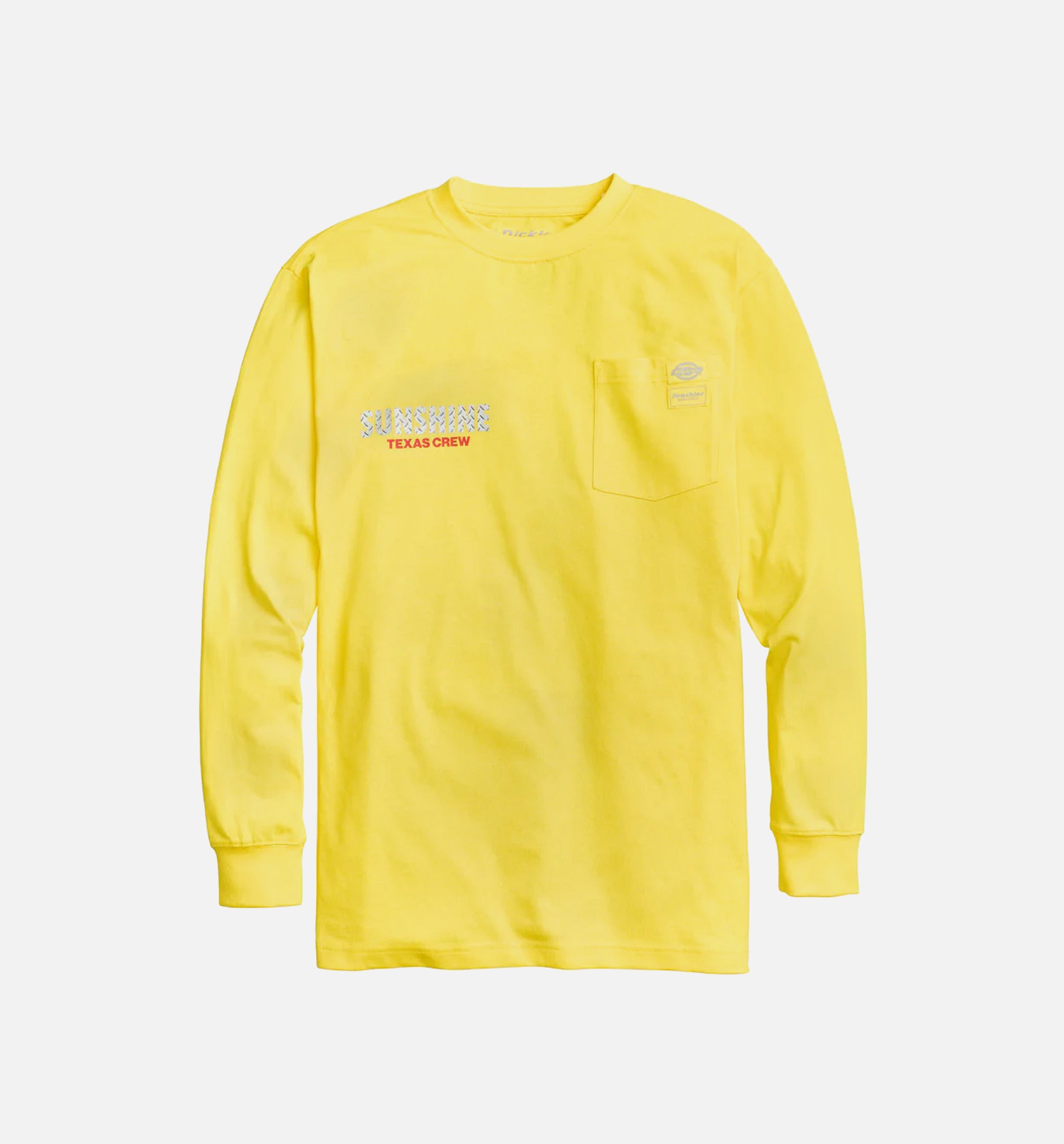 NYS Sun Dyed In Texas Heavyweight Pocket Long Sleeve Tee Mens T-Shirt - Yellow、mySite、i-lightchina