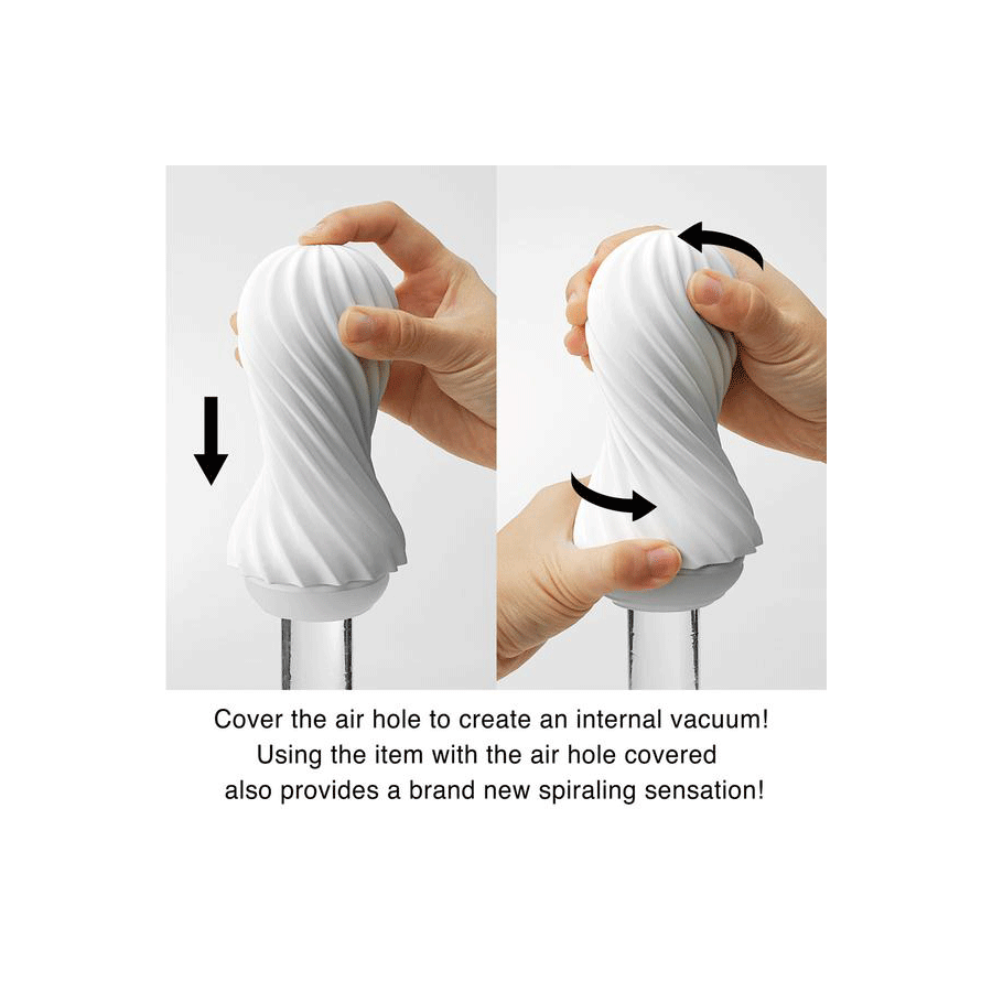 Tenga Flex | Spinning and Flexible Stroker Black/White、mySite、bottomscart