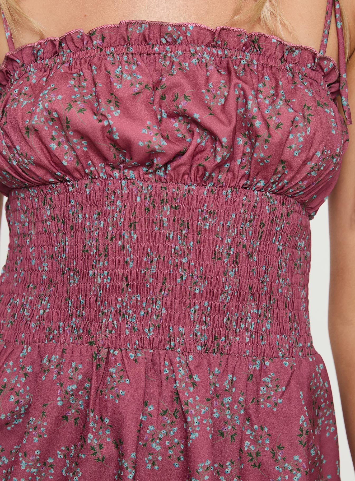 Benicio Mini Dress Burgundy Floral、mySite、solidvoid