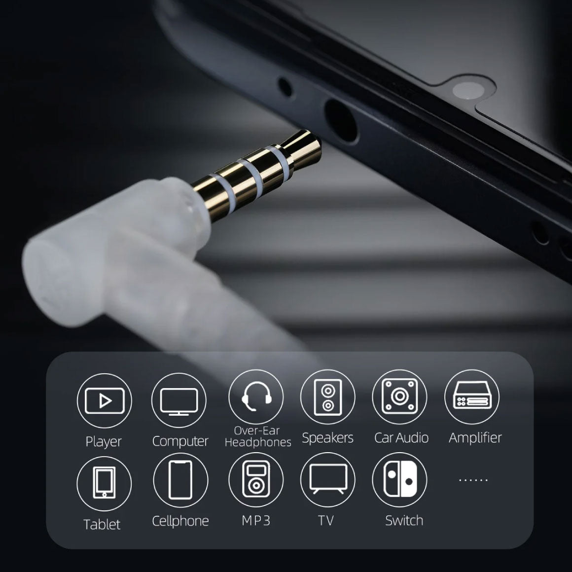  KZ - M2 3.5mm Dual Mic Silver-Plated Upgrade Cable、mySite、merchandisen