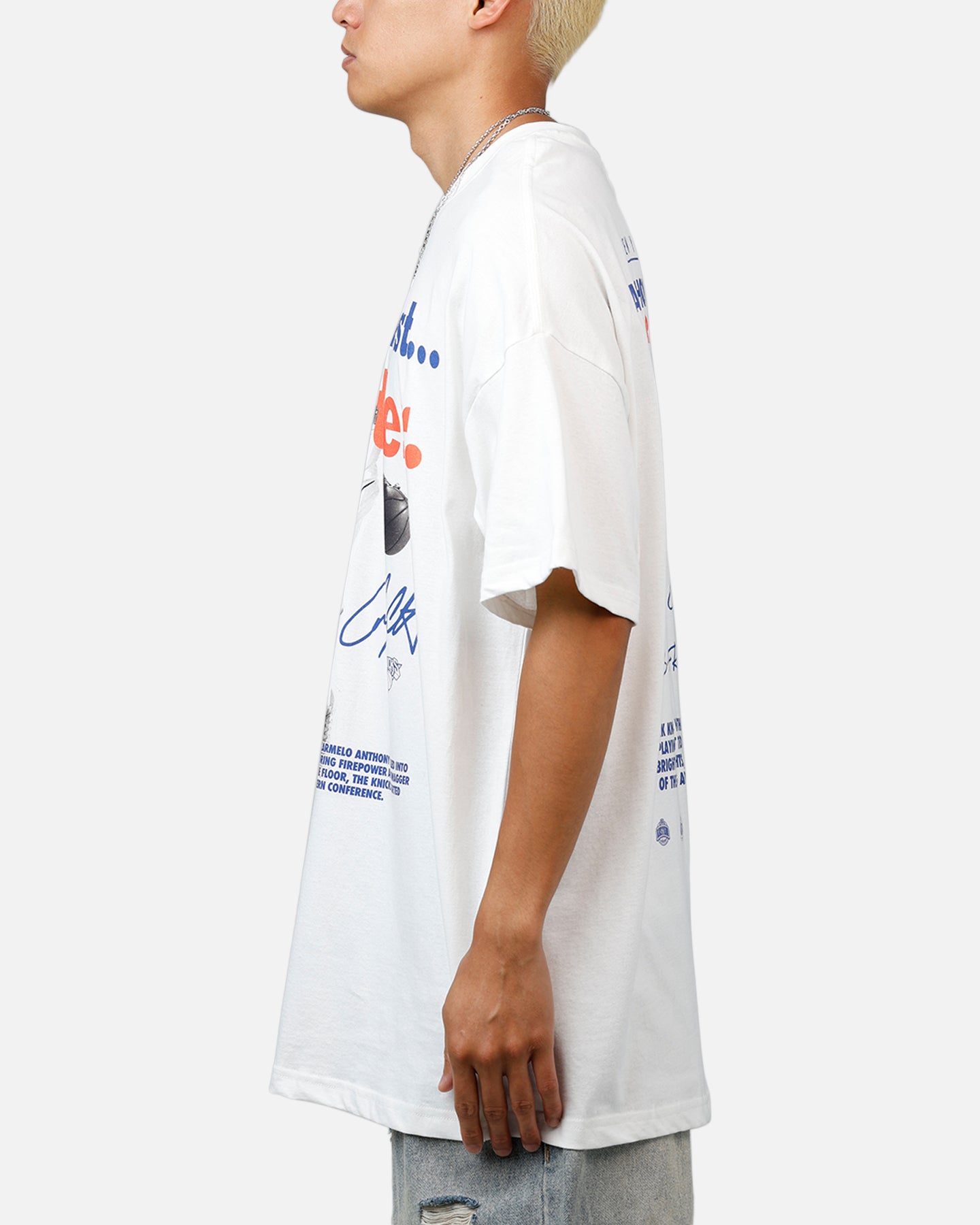 Mitchell & Ness New York Knicks Carmelo Anthony Got Better T-Shirt Vintage White、mySite、zt4zffjzw