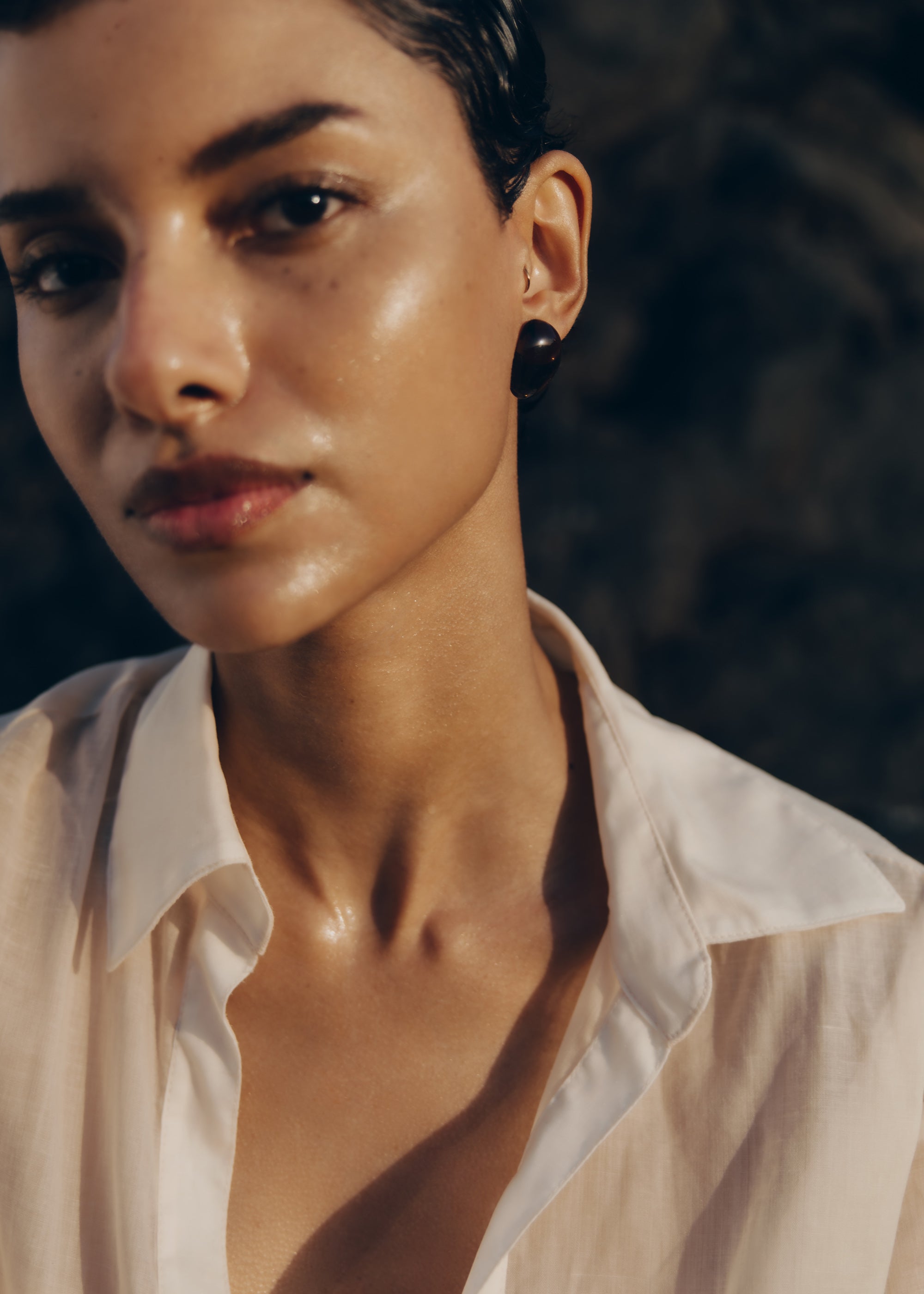 Puces d'oreilles Na茅 - Verre fum茅、mySite、camillekostekn