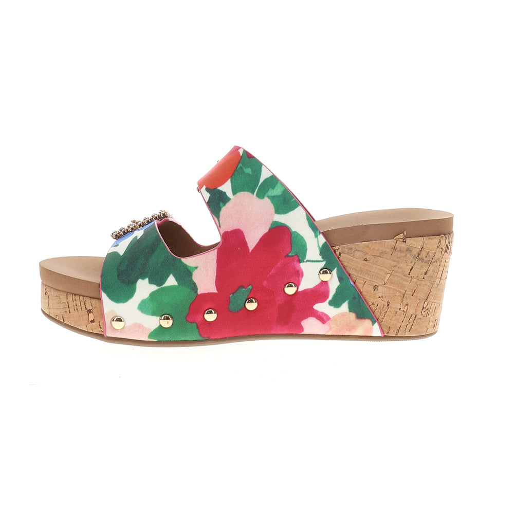 Main Squeeze Floral Studded Wedge Sandals、mySite、gtrtttuynbv