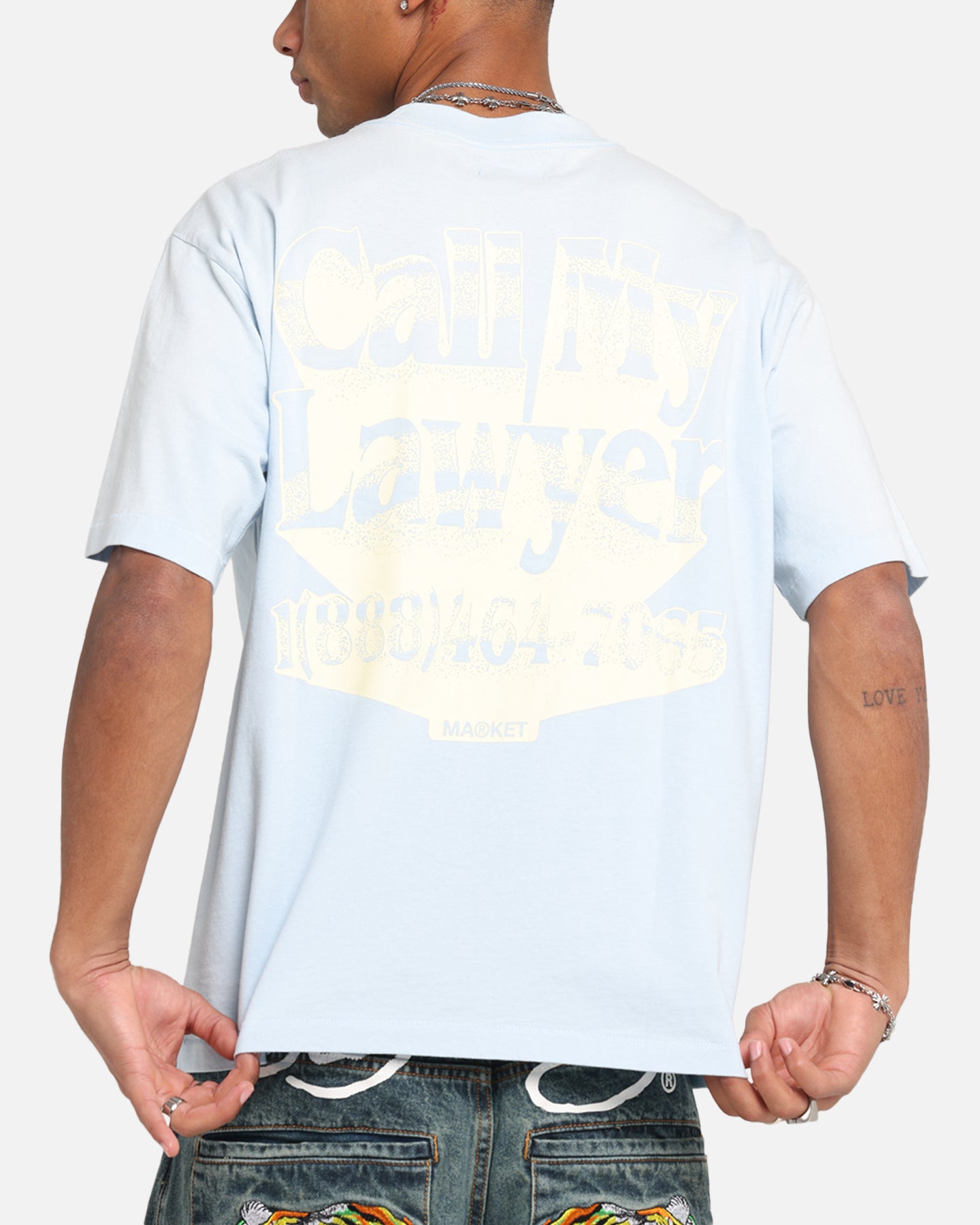 Market Call My Lawyer 3D T-Shirt Light Blue、mySite、zt4zffjzw