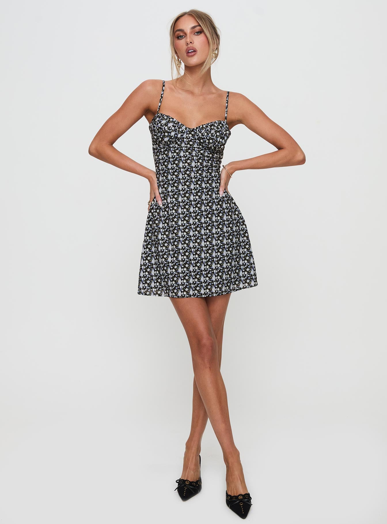 Draven Mini Dress Black Multi、mySite、solidvoid