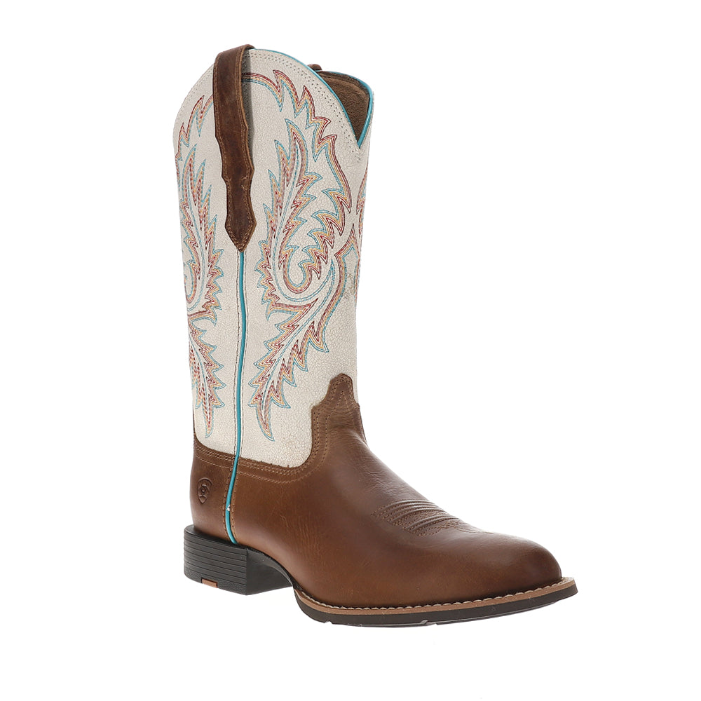 Round Up StretchFit Embroidered Wide Square Toe Cowboy Boots、mySite、gtrtttuynbv