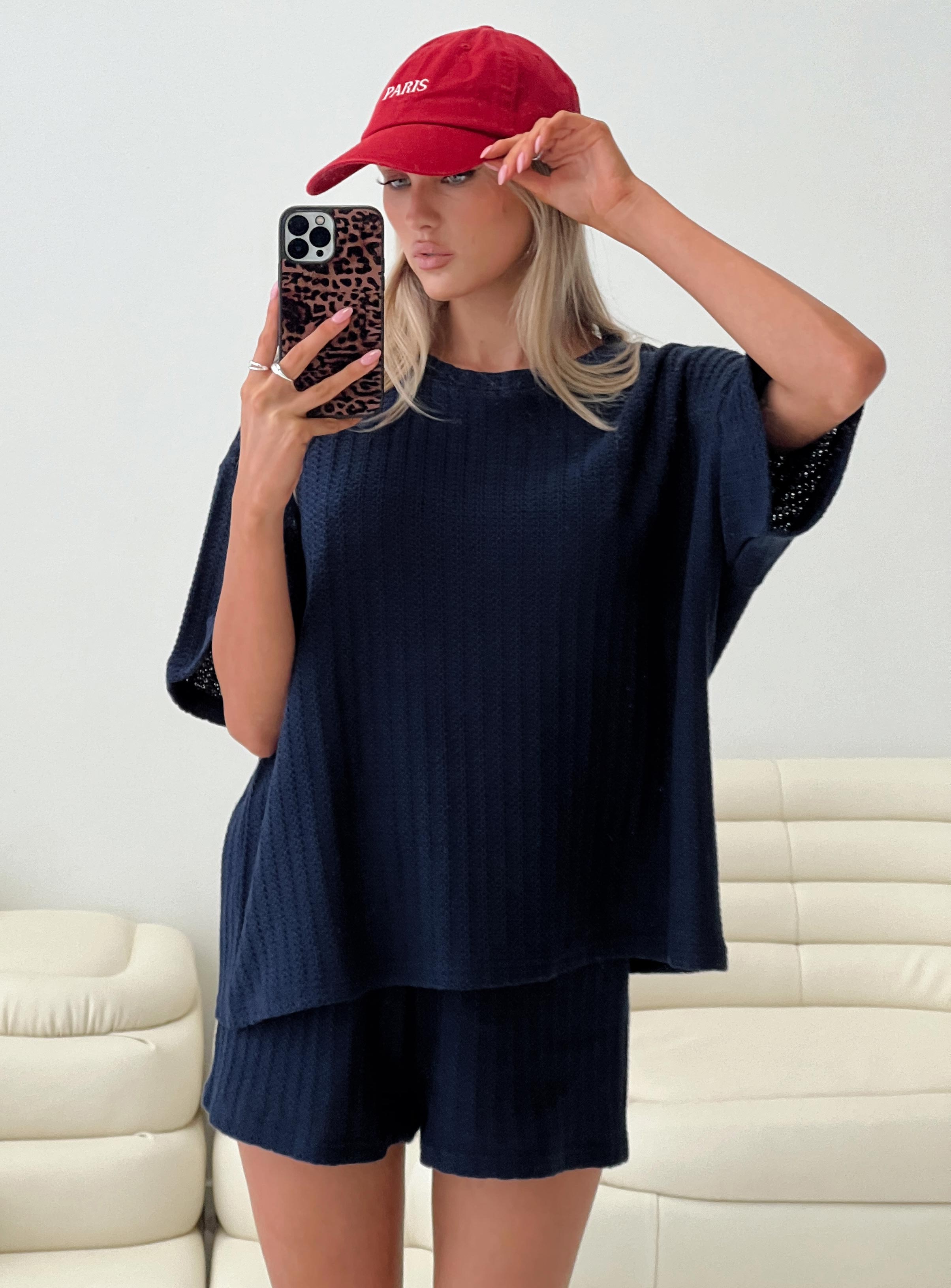 Cammie Knit Set Navy、mySite、solidvoid