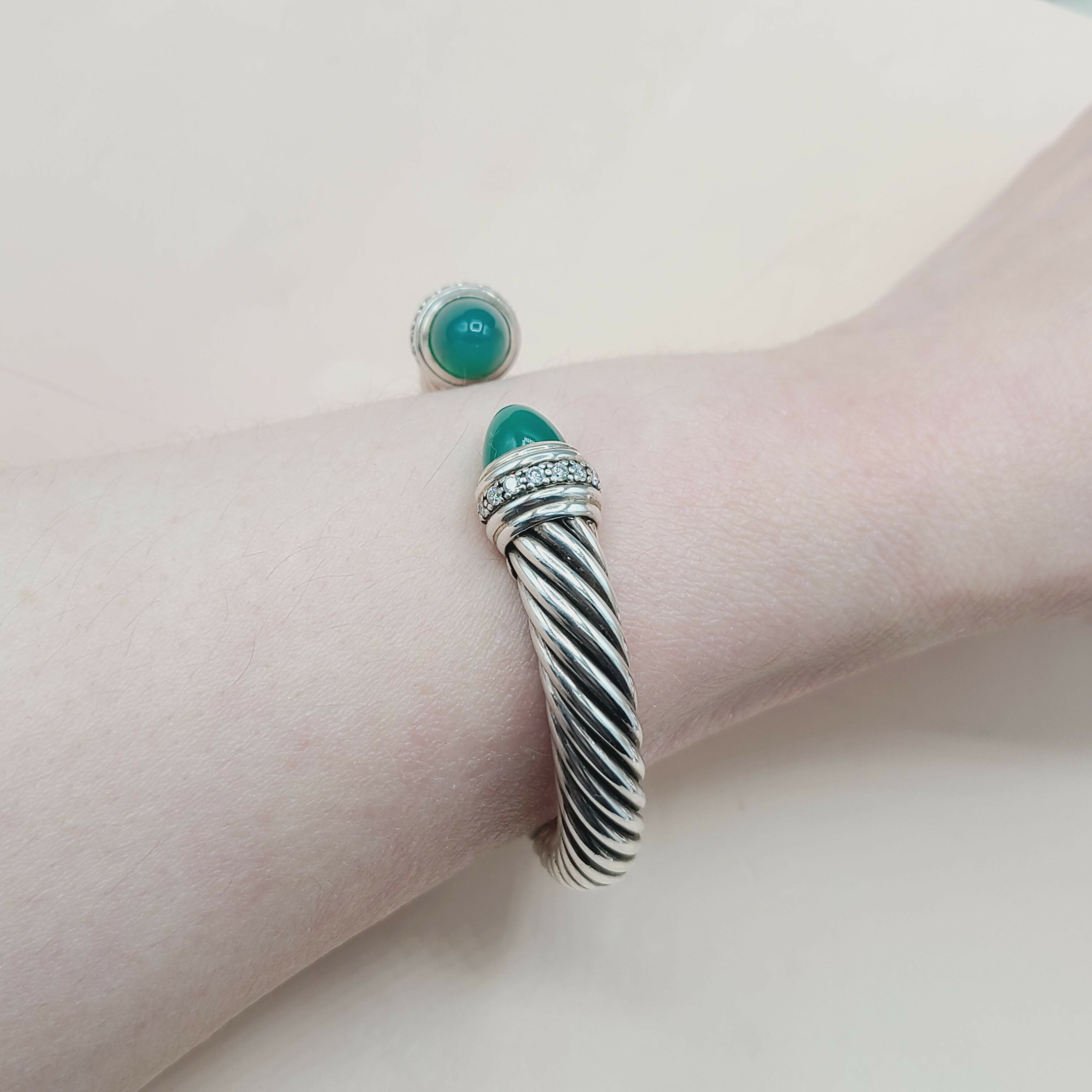 David Yurman Cable Bracelet 10mm 鈥?Green Onyx & Diamonds、mySite、hinf8tx79
