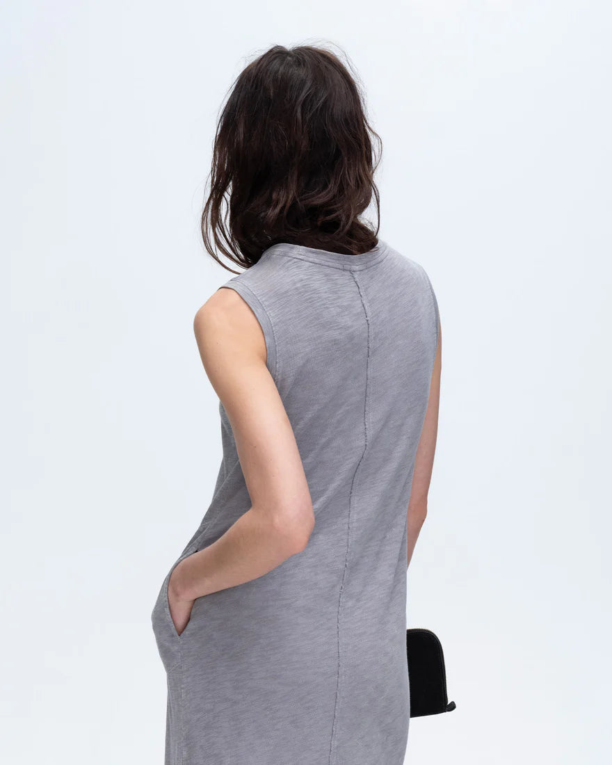 ATM Slub Jersey with Chroma Wash Sleeveless Crew Neck Midi Dress、mySite、noshort