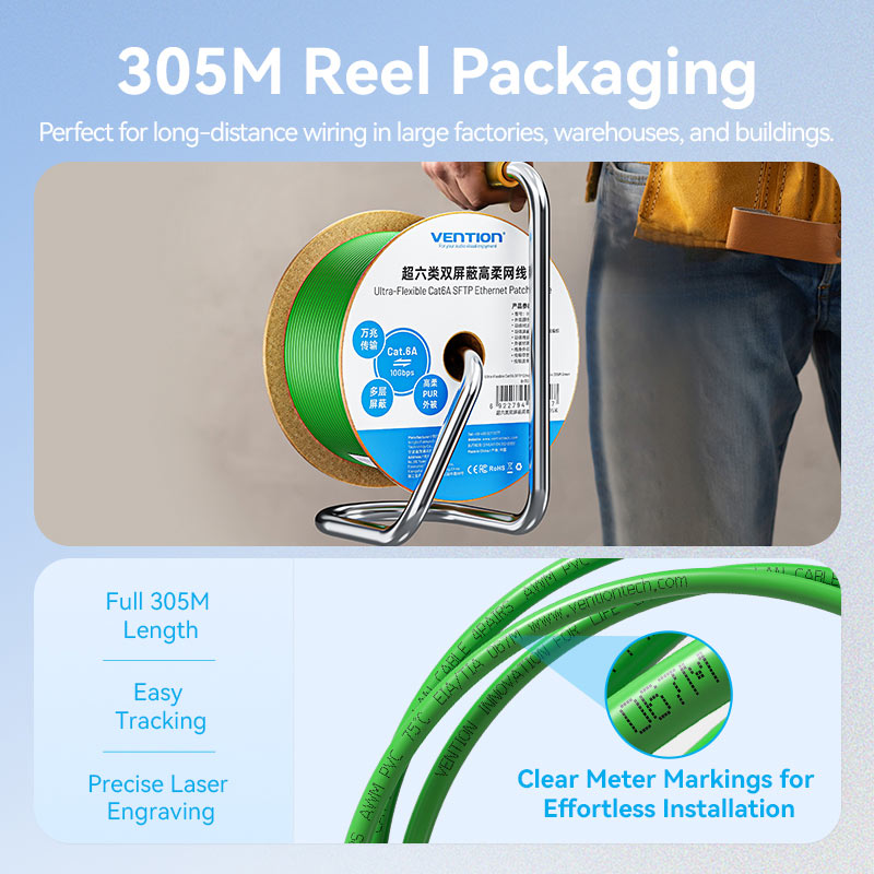 Vention Ultra-Flexible Cat6A SFTP Ethernet Patch Cable、mySite、fannypackpong