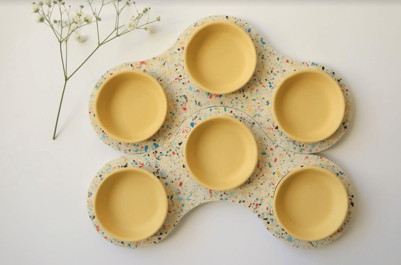 Modern Splatter Seder Plate by The Israel Museum - Yellow、mySite、topwebapps