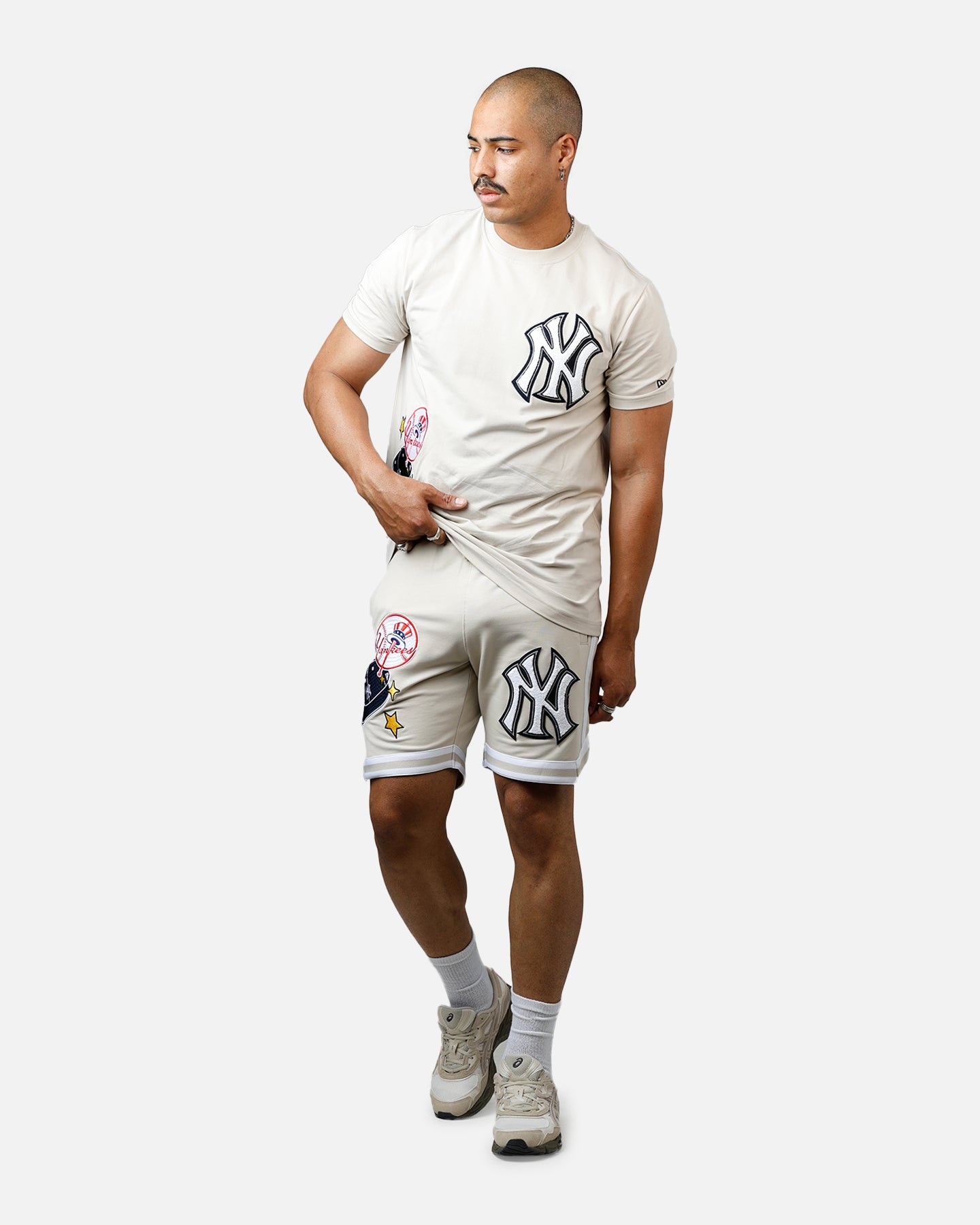 New Era New York Yankees 'Logo Select' Summer T-Shirt Stone、mySite、zt4zffjzw