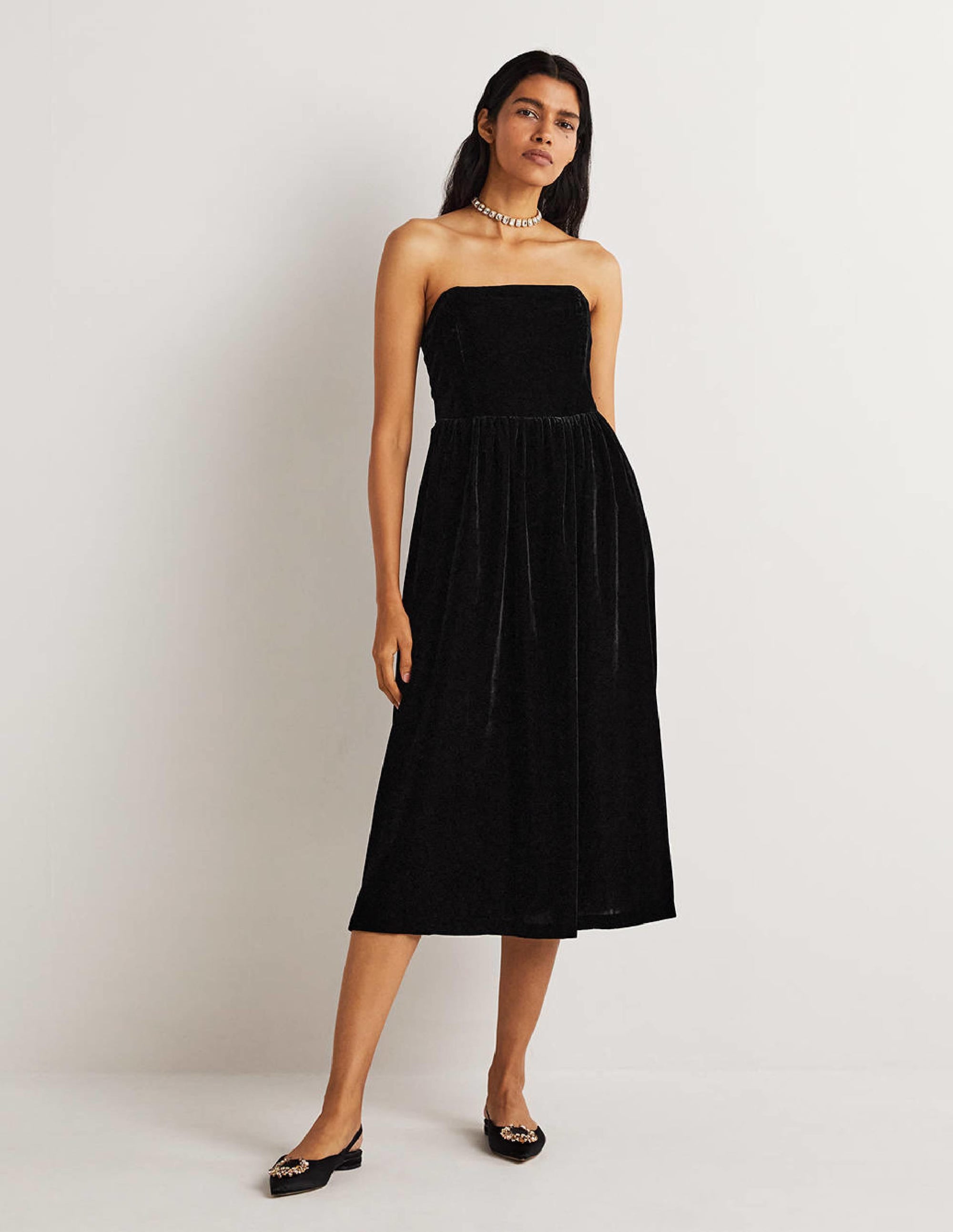  Strapless Velvet Dress-Black、mySite、ashleygrahame