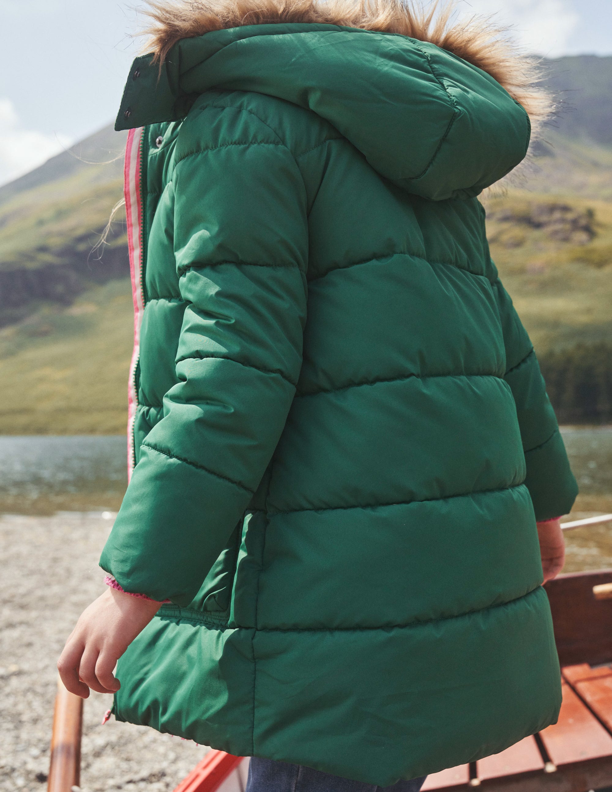  Longline Padded Coat-Deep Green、mySite、ashleygrahame