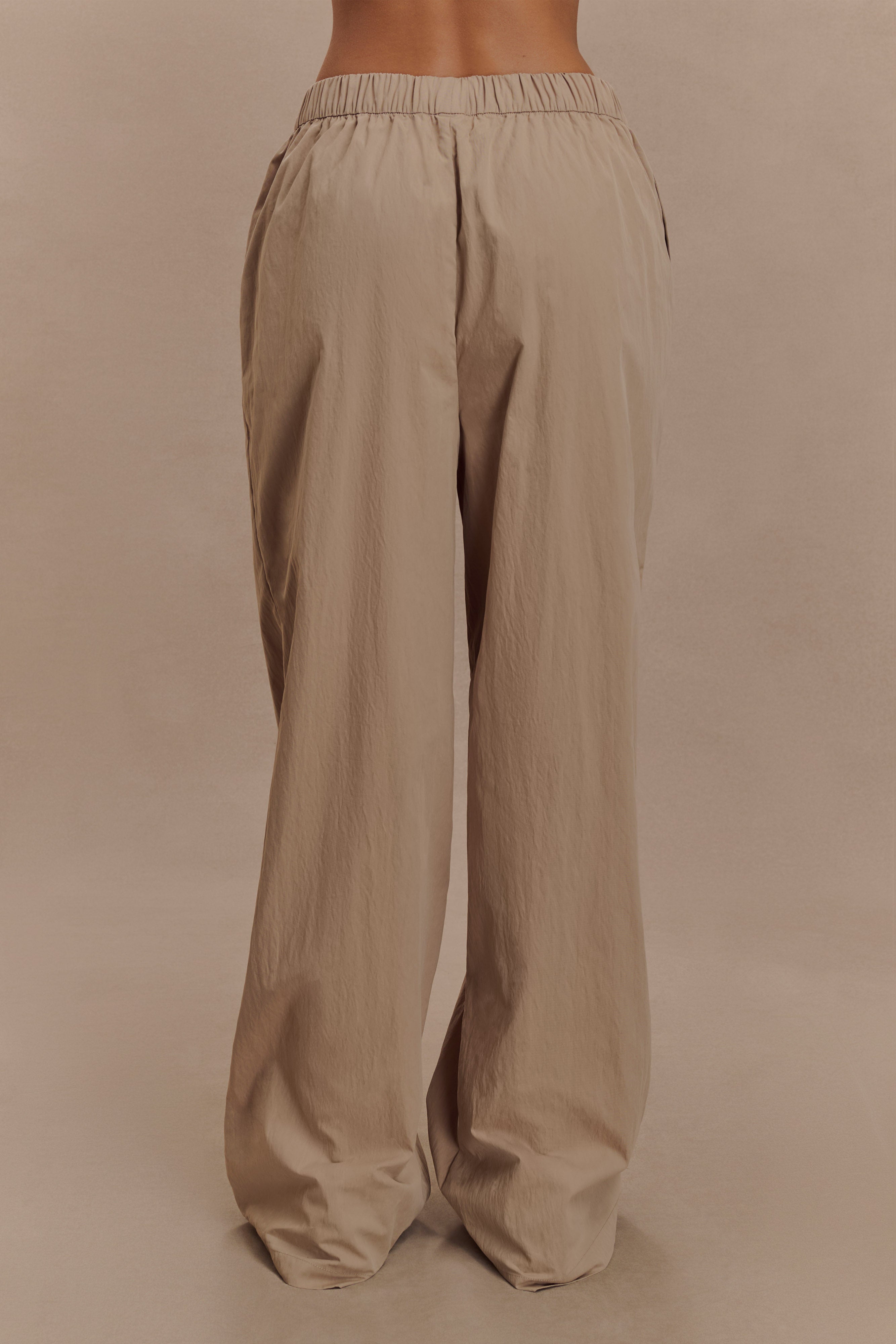 Campbell Cotton Wide Leg Pants - Sand、mySite、solidvoid