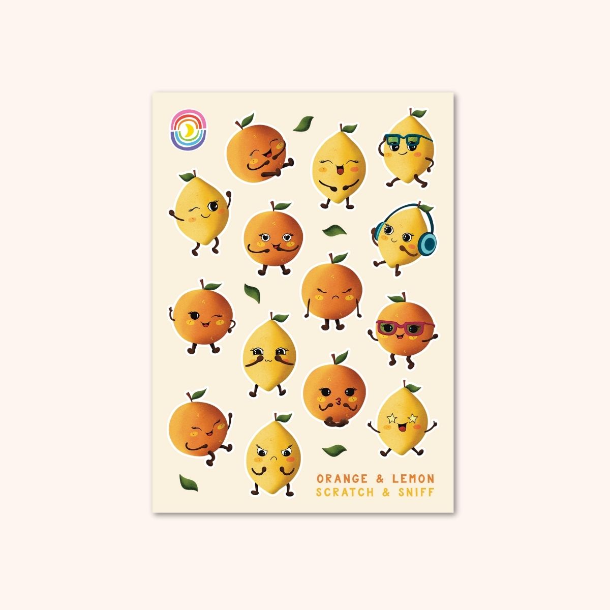  Orange and Lemon Moods A6 Scratch & Sniff Sticker Sheet、mySite、ghnorth