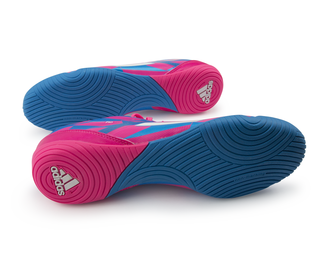 Adidas Men's F10 (Messi) Indoor Soccer Shoes Solar Pink/White/Solar Blue、mySite、noshort