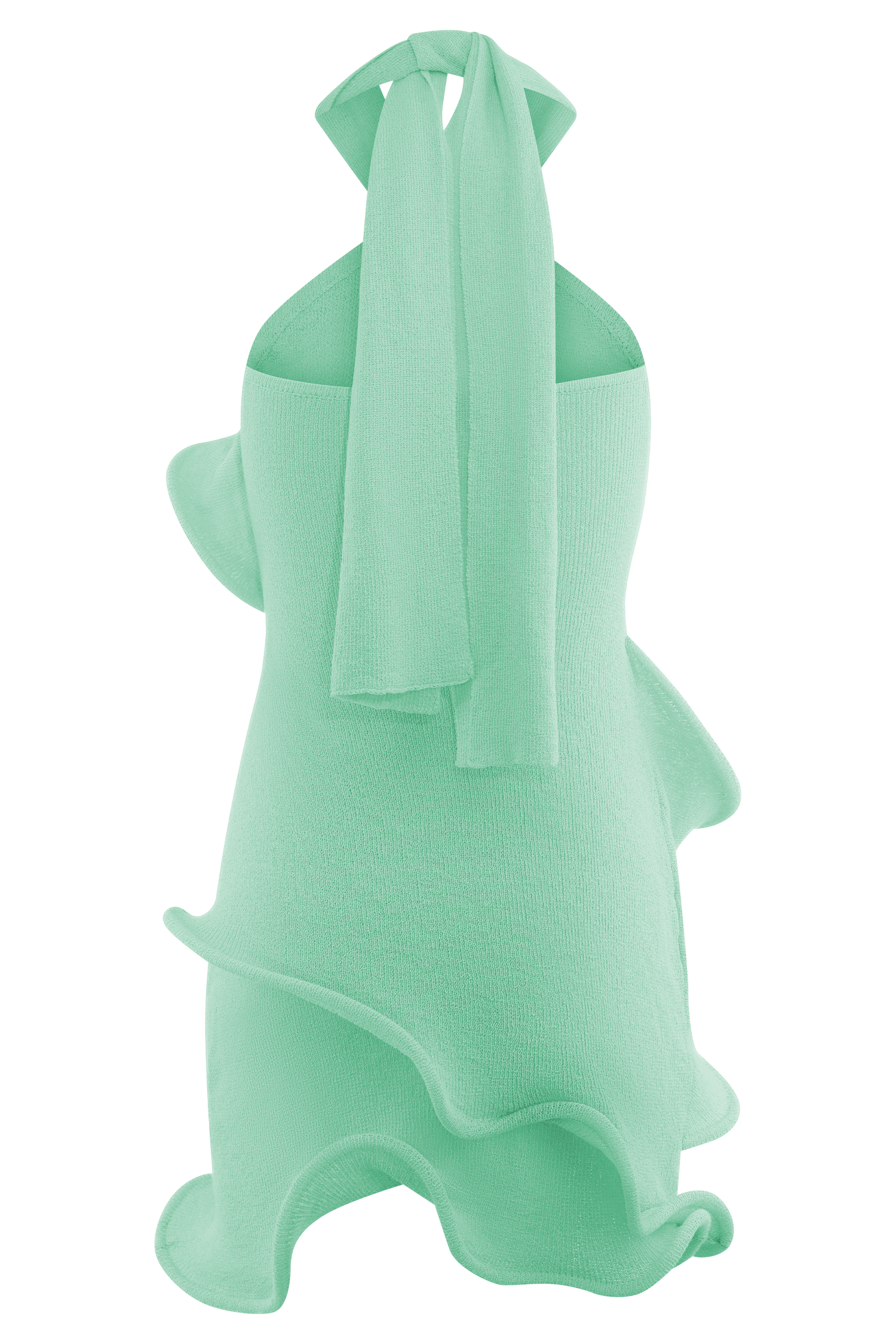 Caprice Halter Knit Mini Dress - Lagoon、mySite、solidvoid