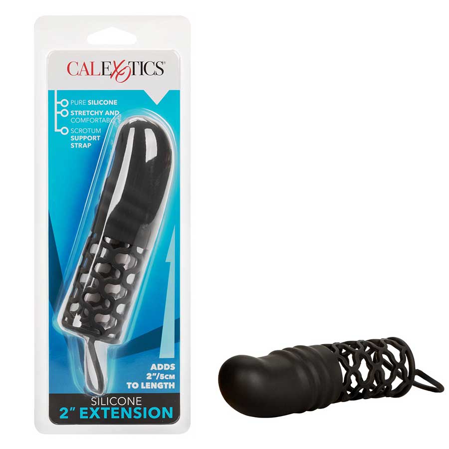 2 Inch Black Silicone Penis Extension by Cal Exotics、mySite、bottomscart
