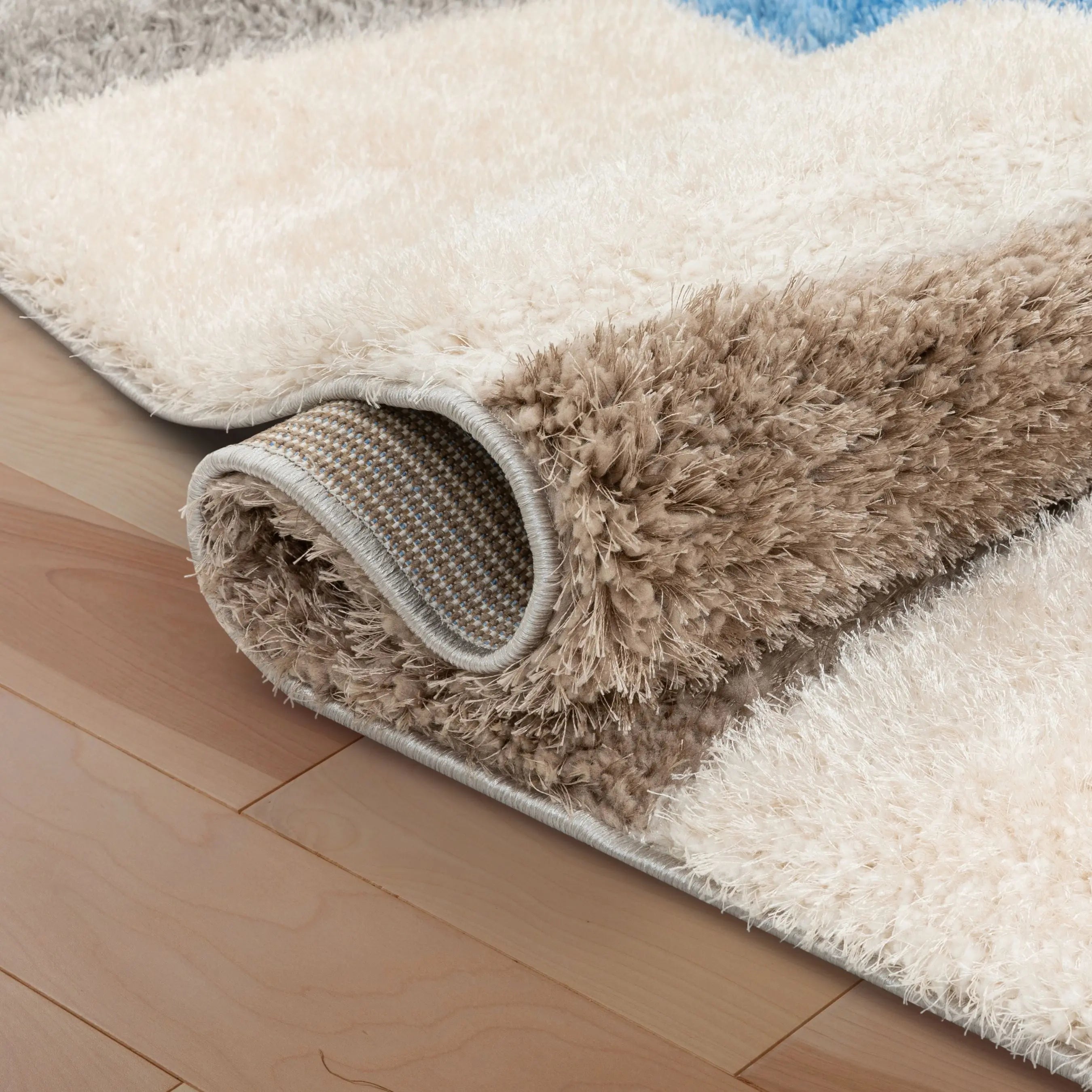 Escondido Modern Geometric Boxes Shag Light Blue 3D Textured Thick & Soft Shag Rug、mySite、gigharbornorthrealestate