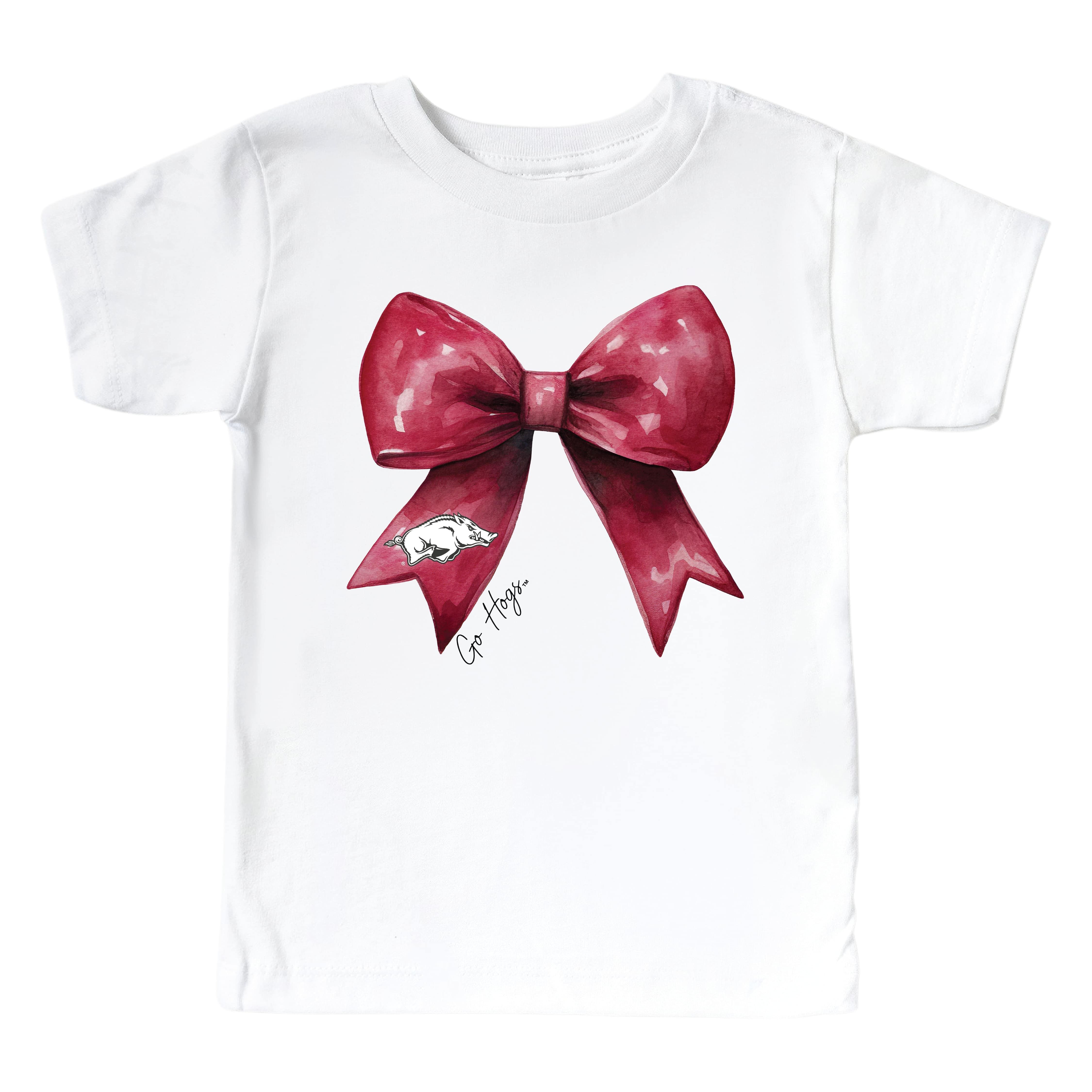  University of Arkansas | Football & Bows Kids Graphic Tee、mySite、layawaytickets