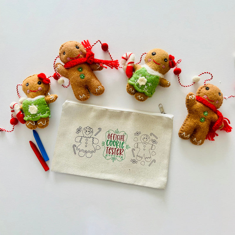 Diy Colouring Pouch | Christmas Cookie Tester | Printed、mySite、camillekostekn