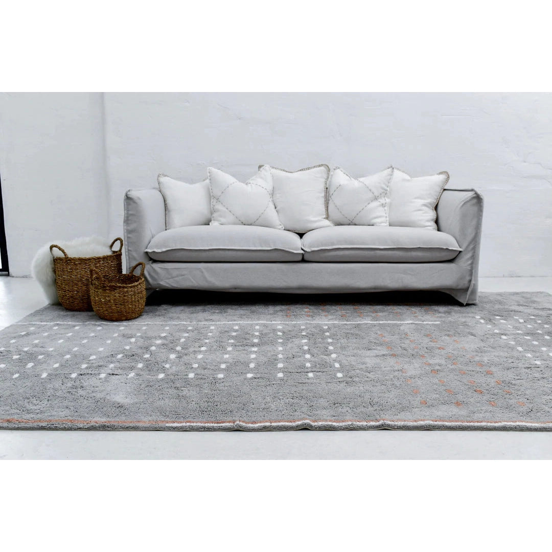 Grid Grey Washable Cotton Area Rug、mySite、gigharbornorthrealestate