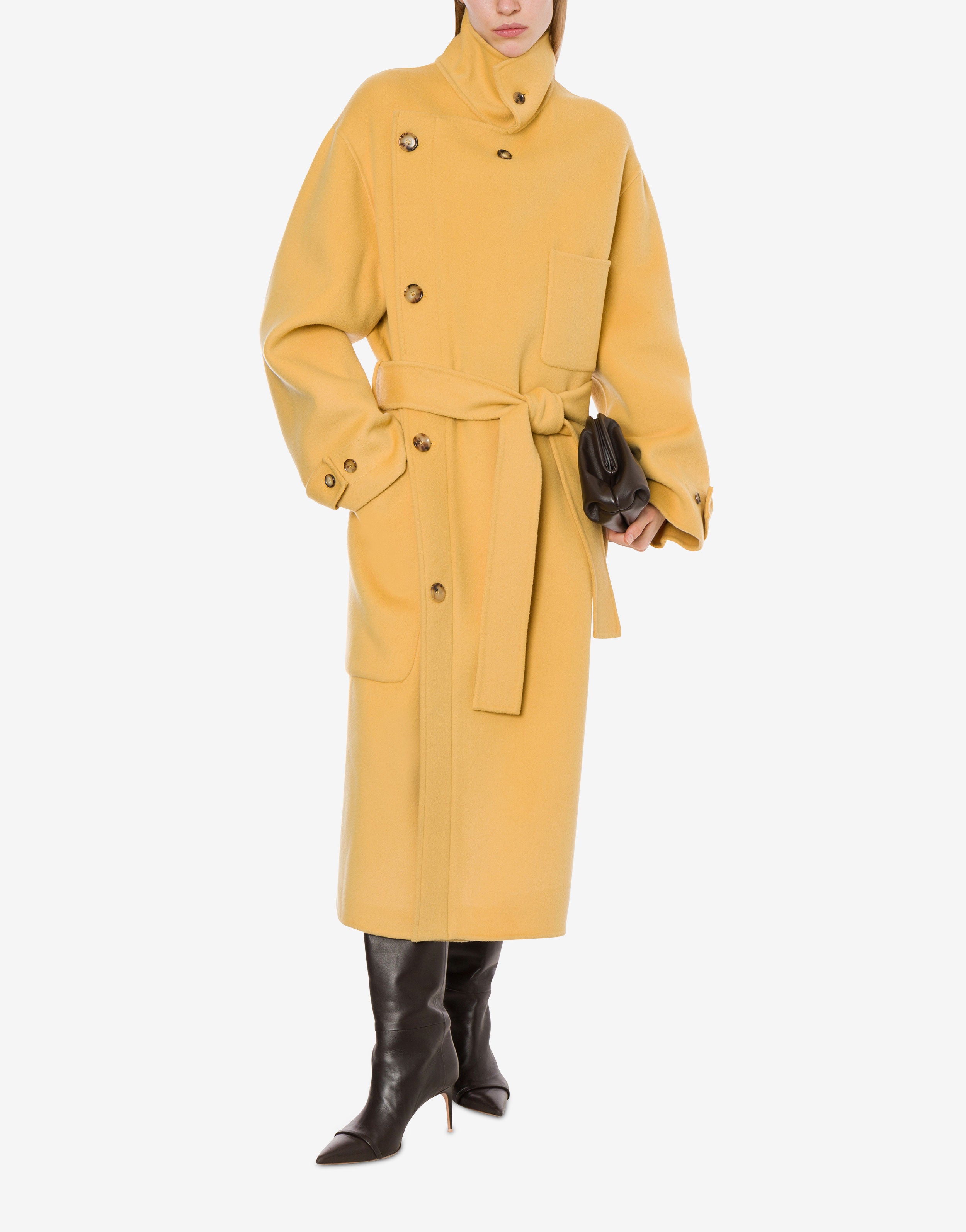 Maxi cappotto in panno di lana double、mySite、aoinhome