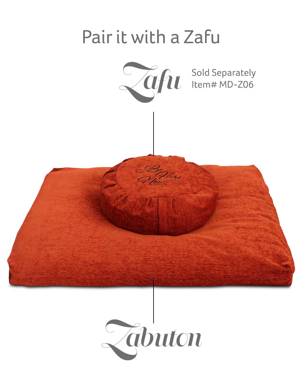 Rust Chenille Zabuton Meditation Cushion、mySite、topwebapps