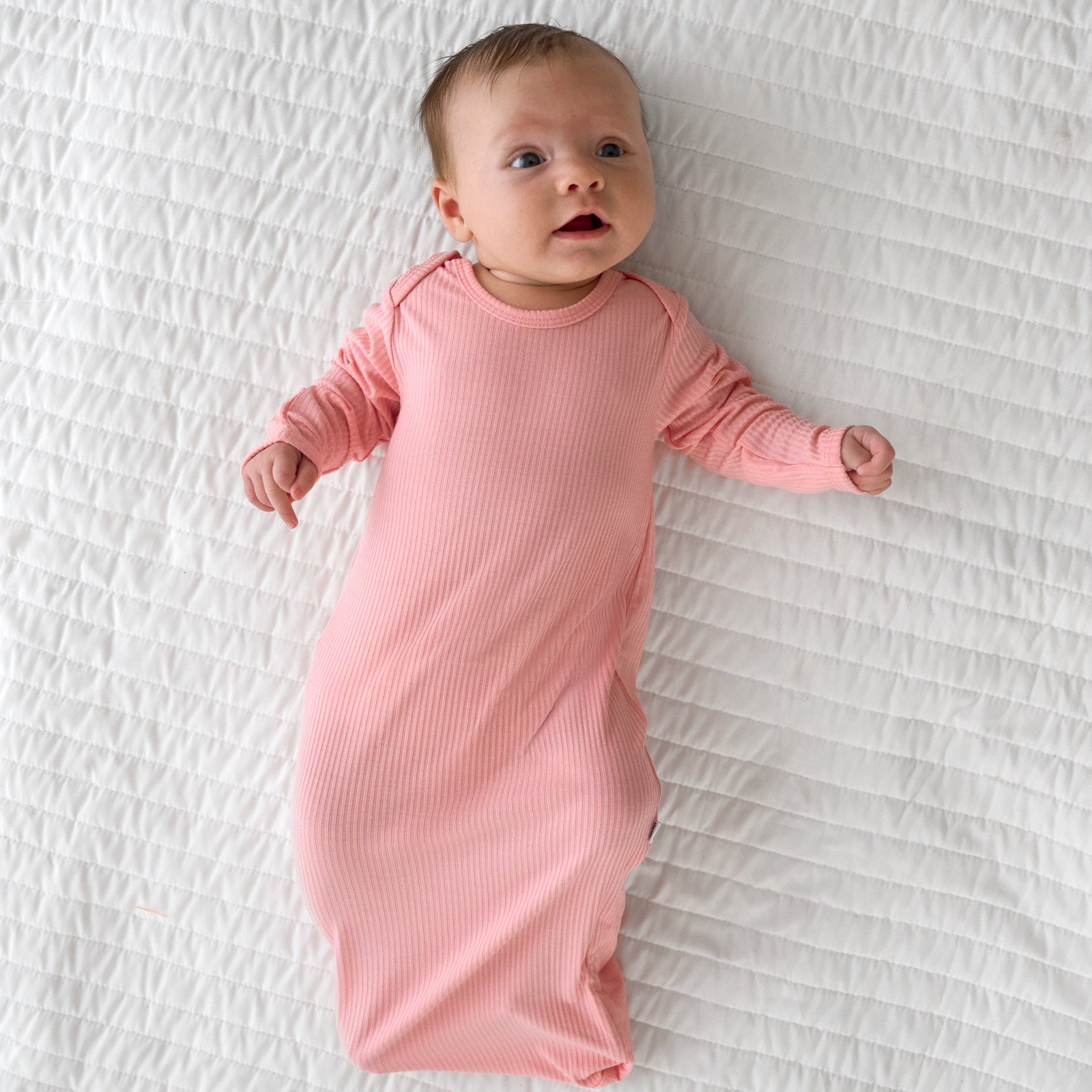 Bubblegum Ribbed Infant Gown、mySite、g9winljtr