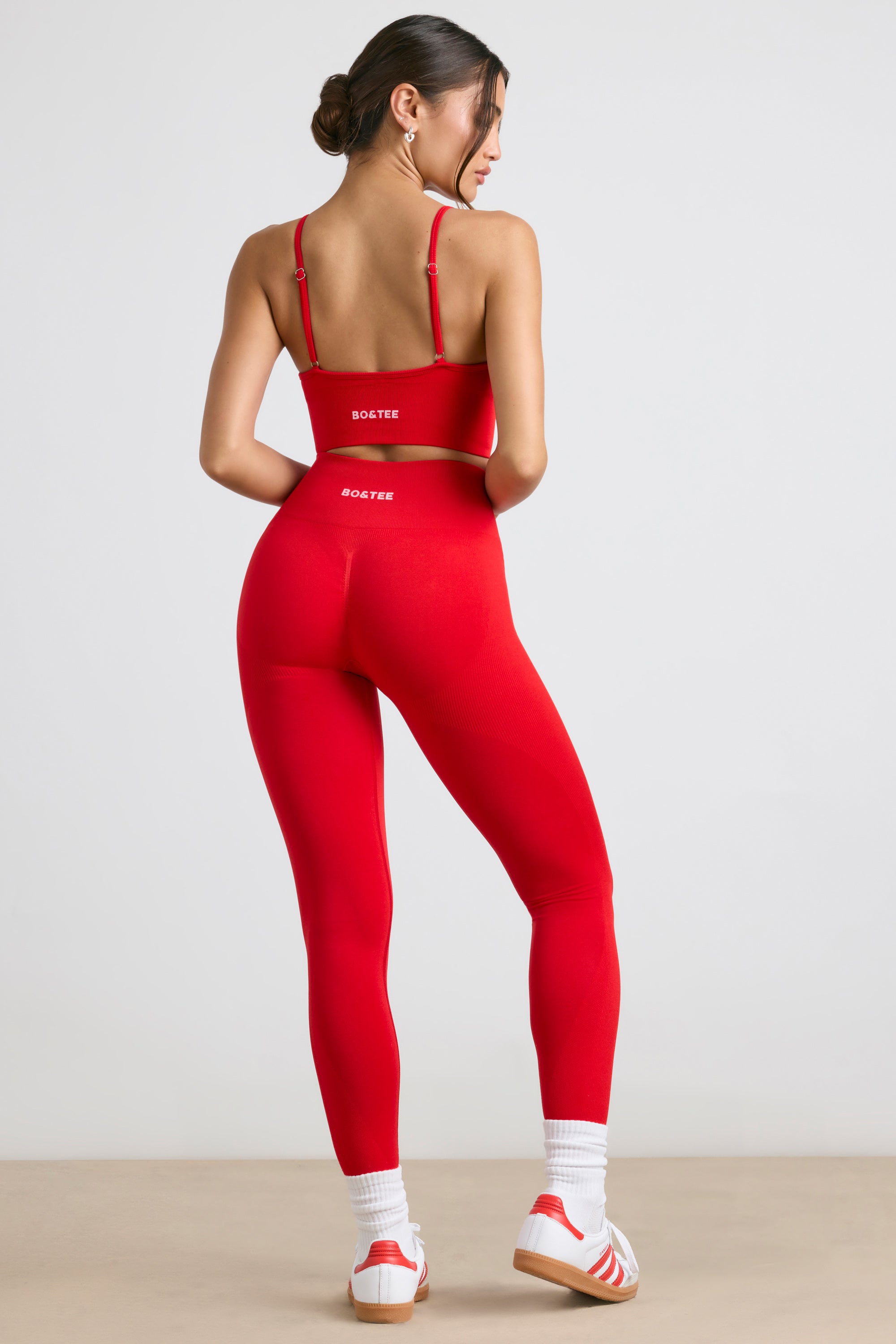 High-Waist Define Luxe Leggings in Red、mySite、solidvoid
