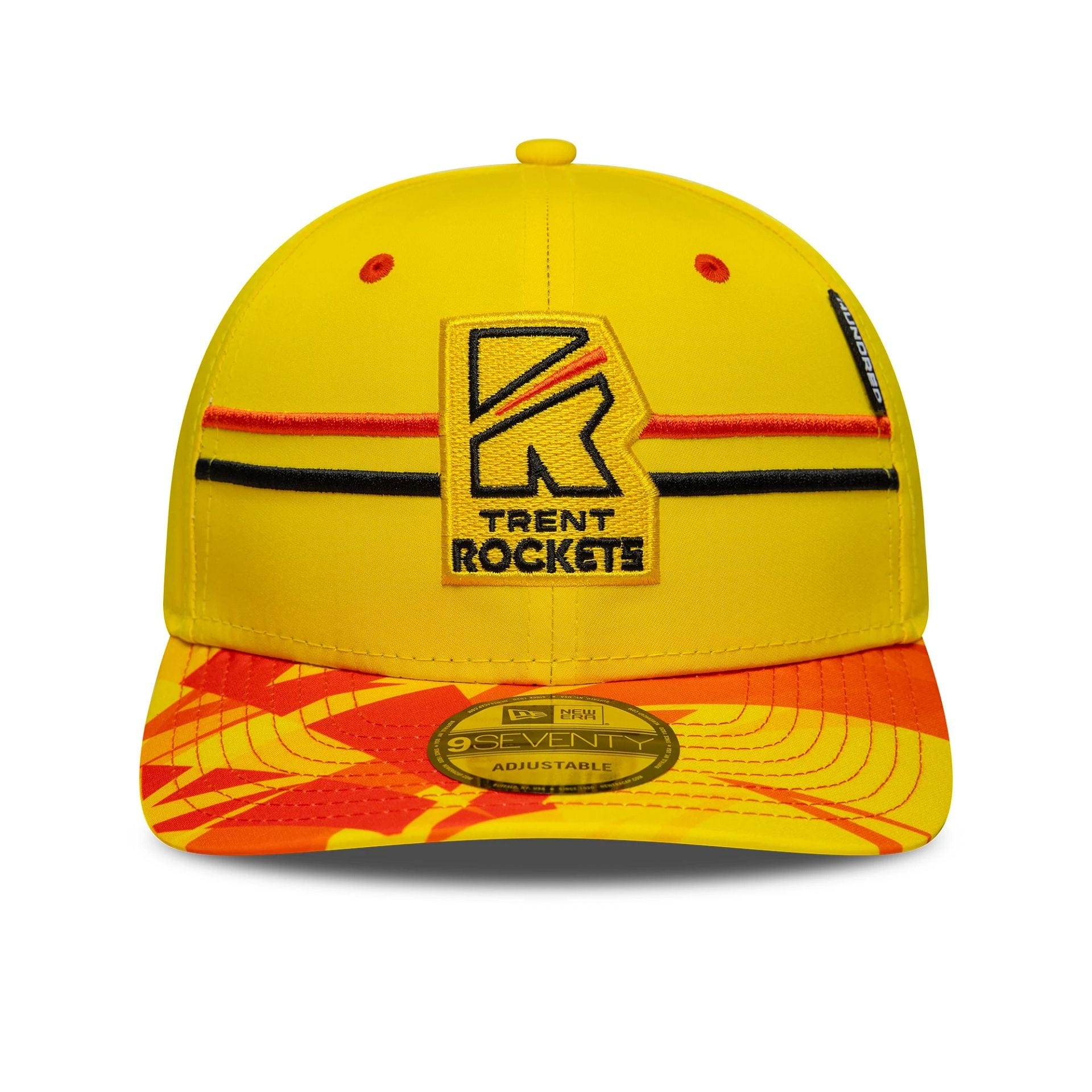 Trent Rockets The Hundred 2025 All Over Print Bright Yellow 9SEVENTY Stretch Snap Adjustable Cap、mySite、vikingsvslions