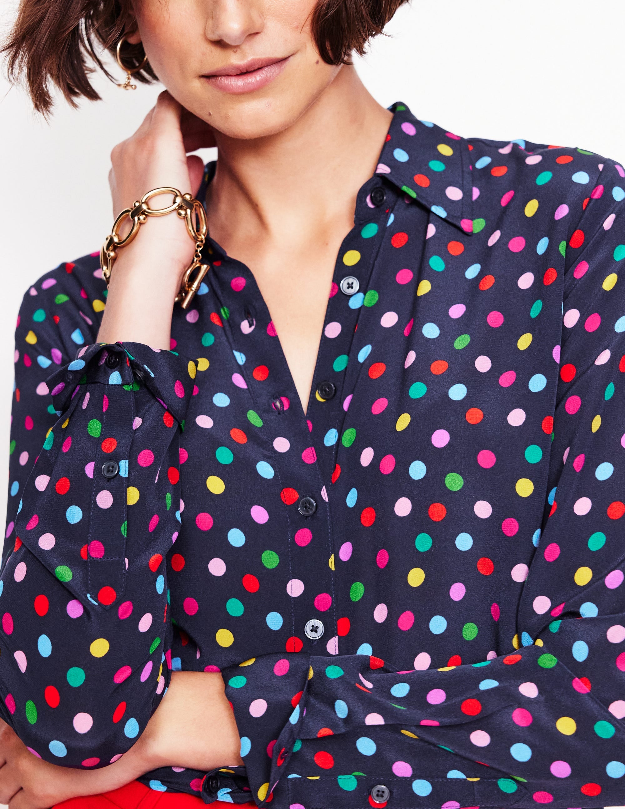  Sienna Silk Shirt-Multi, Abstract Dot、mySite、ashleygrahame