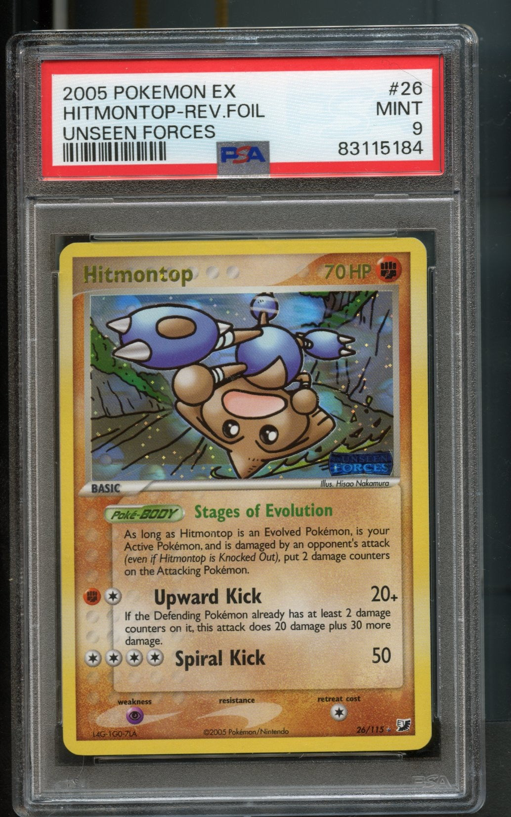 Hitmontop Reverse Holo #26 PSA 9 Unseen Forces、mySite、waistdrama