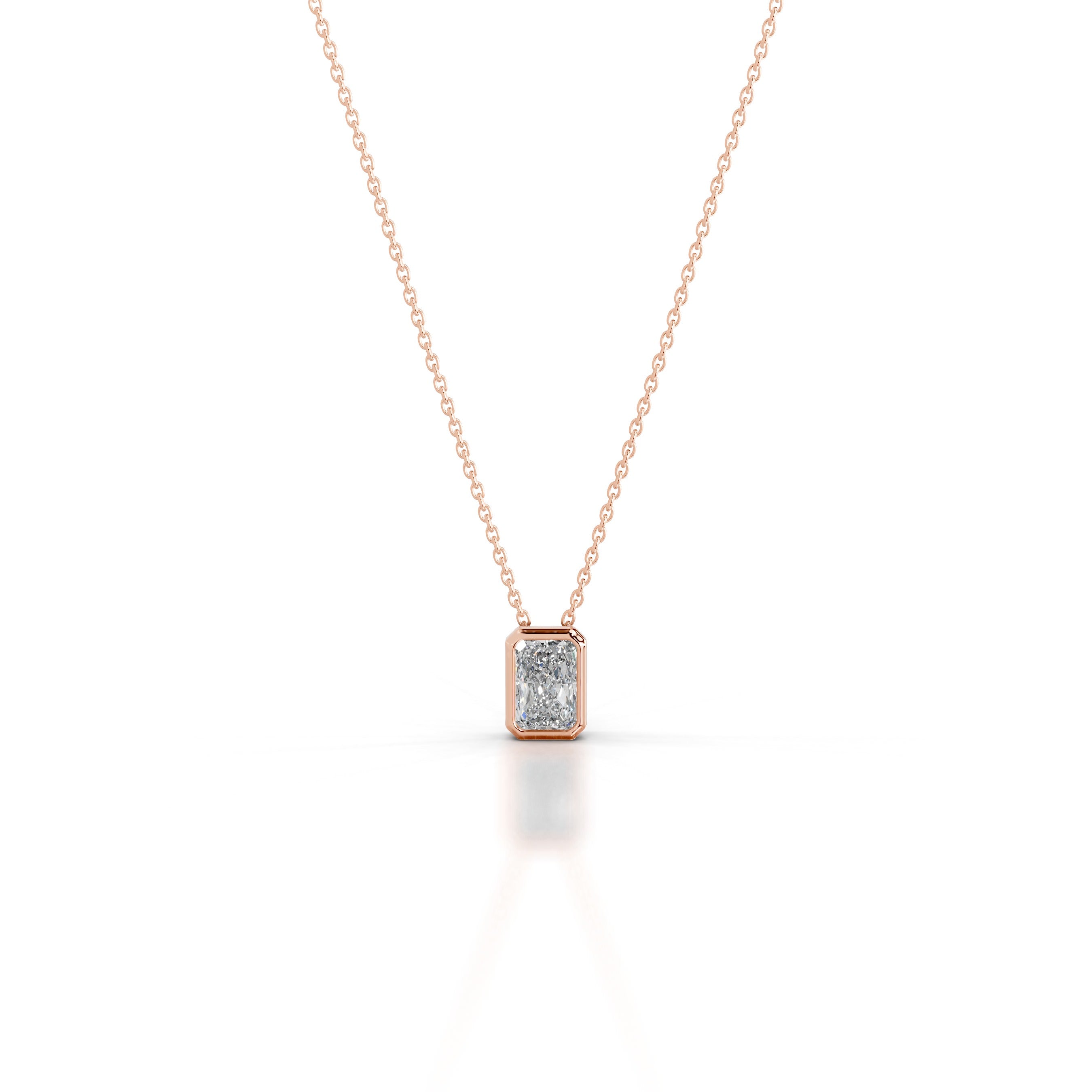 Gianna Lab Grown Diamond Pendant - 14K Rose Gold、mySite、hinf8tx79