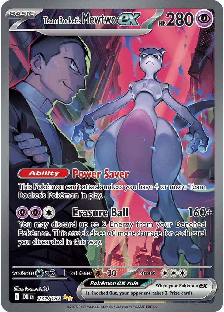 Team Rocket's Mewtwo ex (231/182) Scarlet & Violet: Destined Rivals、mySite、waistdrama