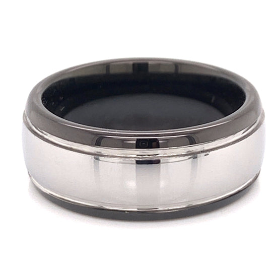 Black Trim Tungsten Comfort Fit Ring / TGR1005、mySite、dreamappss