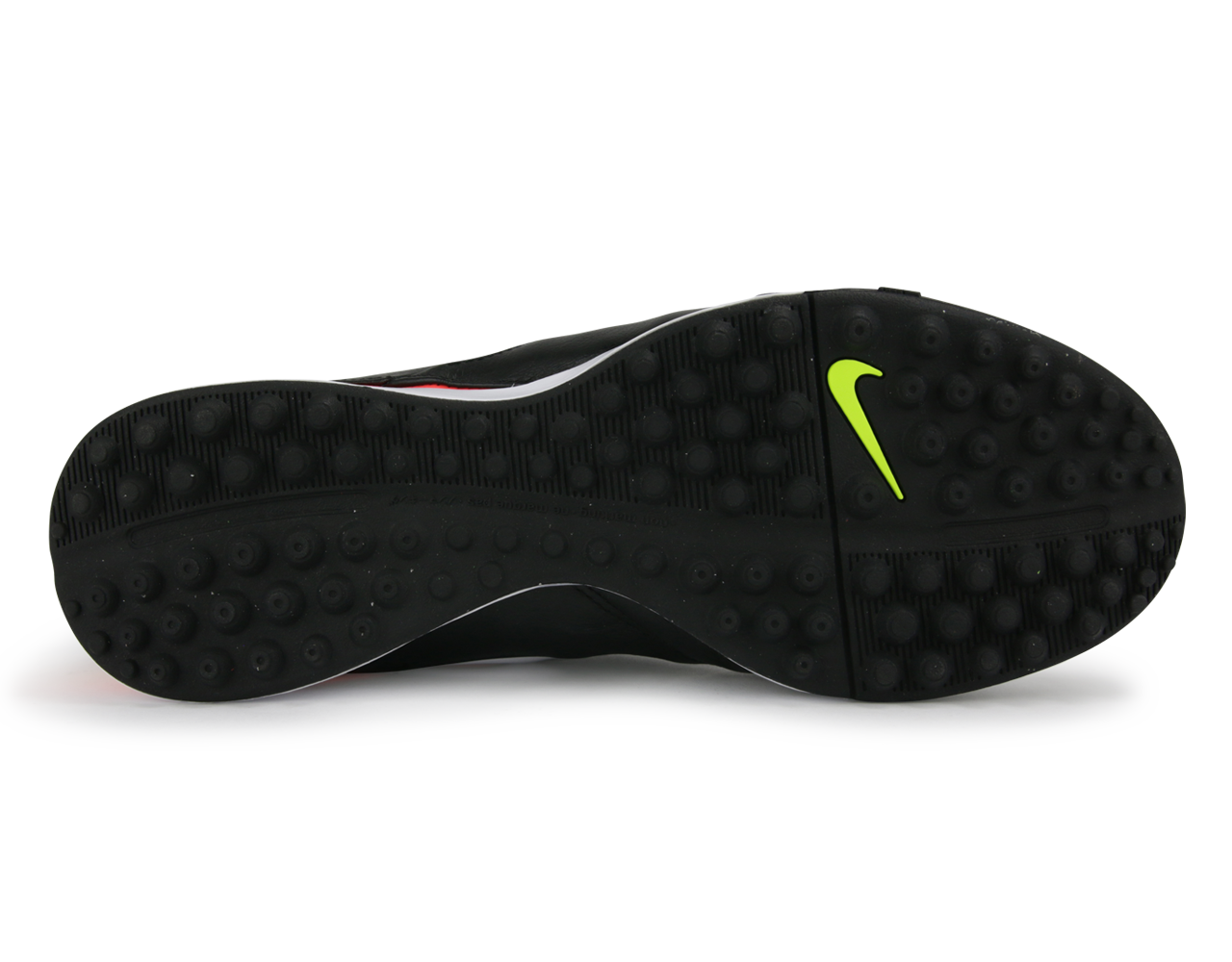 Nike Men's TiempoX Genio II Turf Shoes Black/White/Hyper Orange/Volt、mySite、noshort