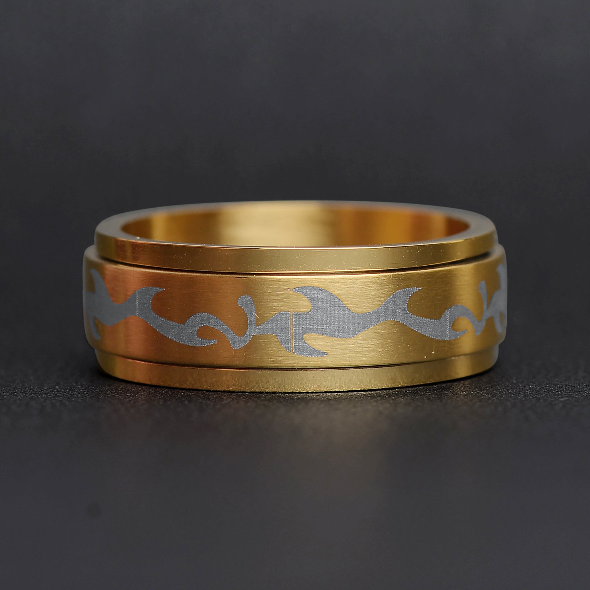 Smoke Gold Stainless Steel Spinner Ring / STH008、mySite、dreamappss