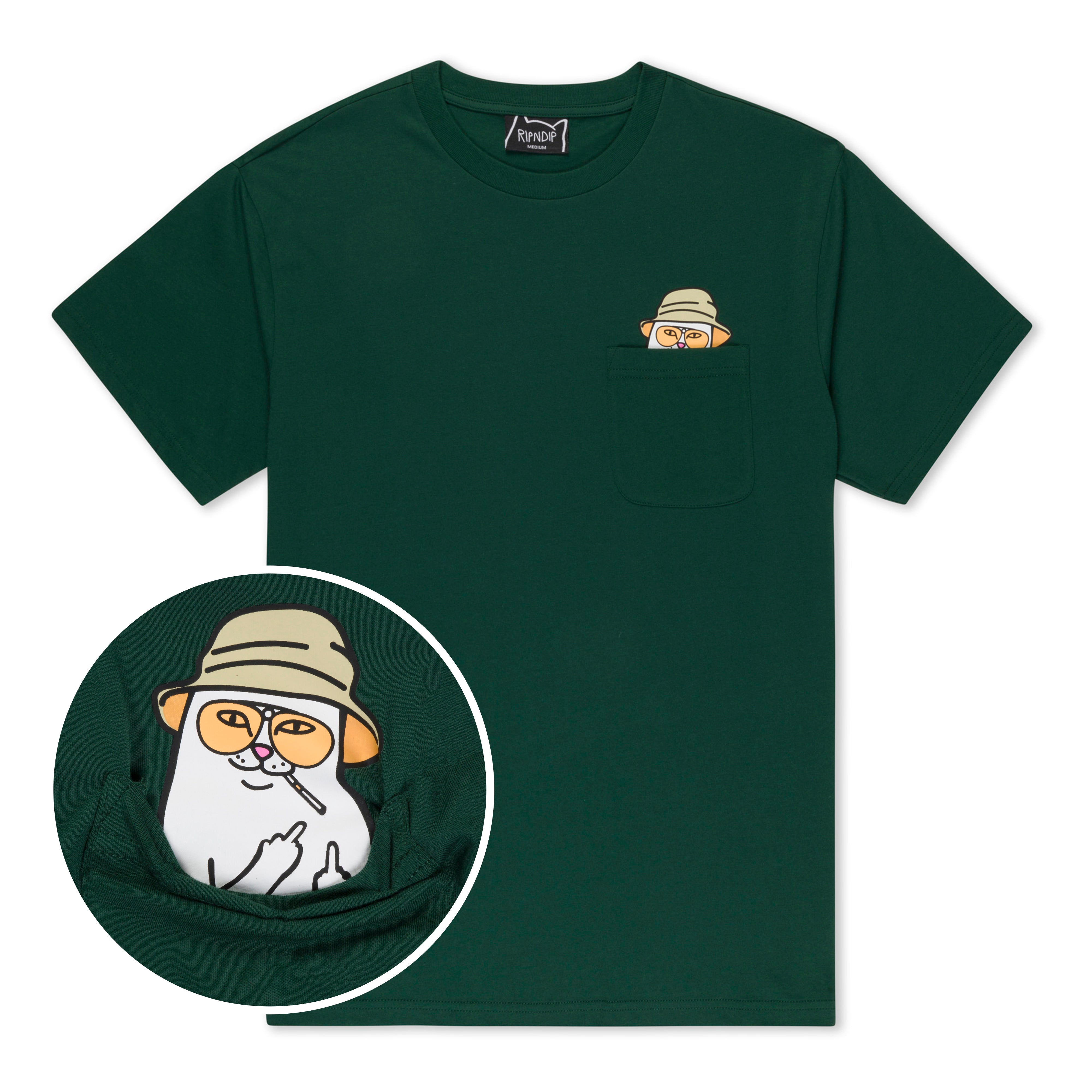  Nermal S Thompson Pocket Tee (Hunter Green)、mySite、merchandisen