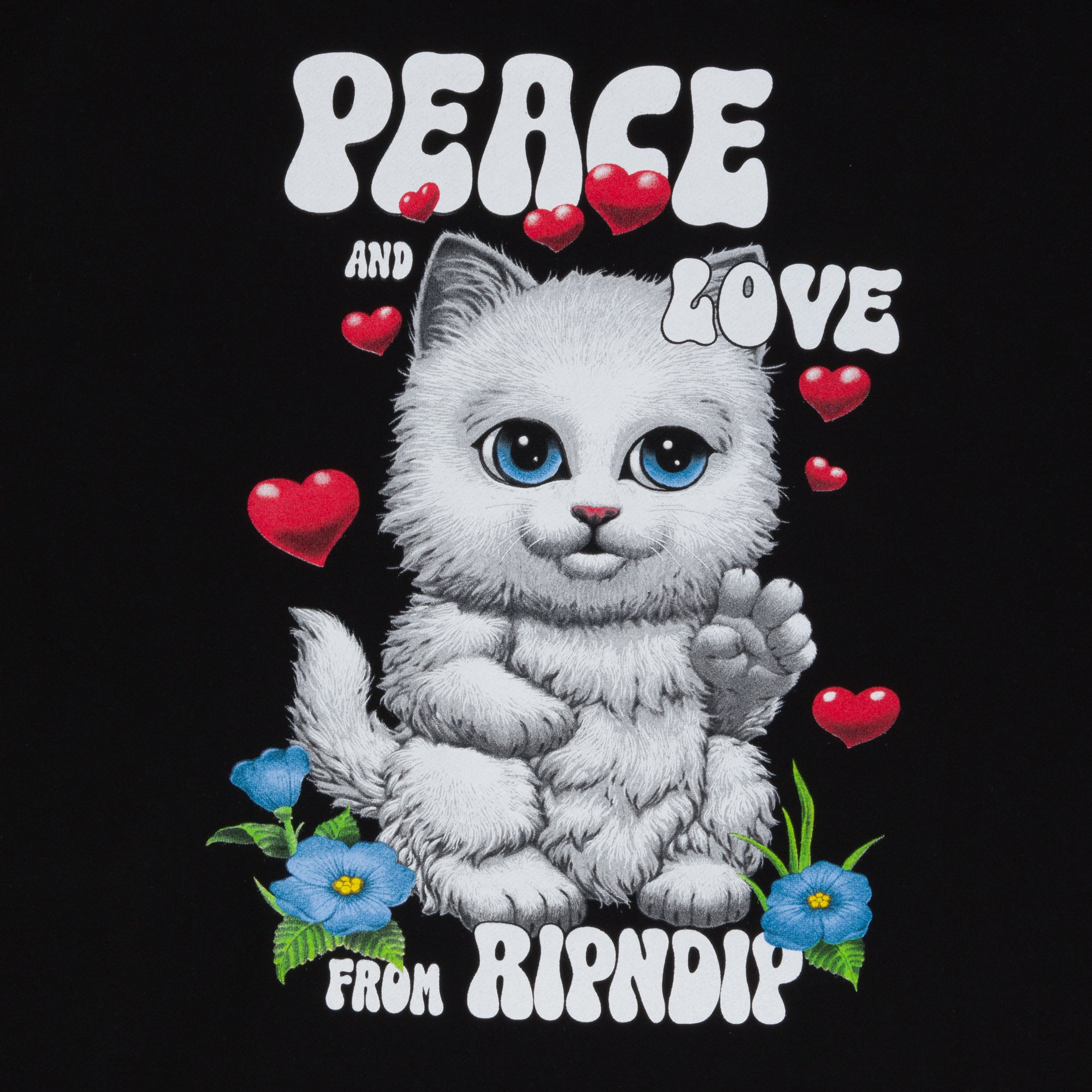  Peace Love Ripndip Hoodie (Black)、mySite、merchandisen