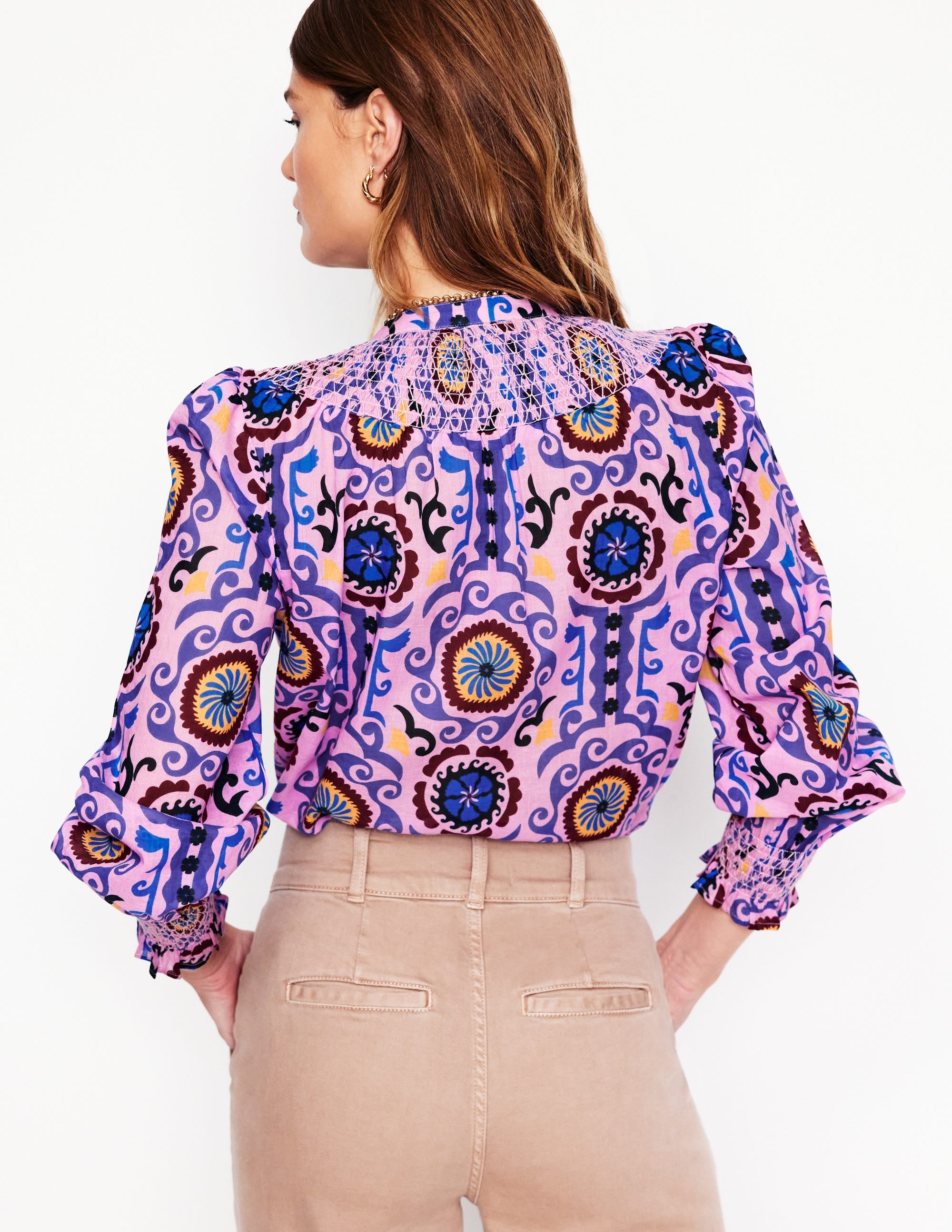  Effie Smocked Blouse-Soft Lavender, Ornamental Wave、mySite、ashleygrahame