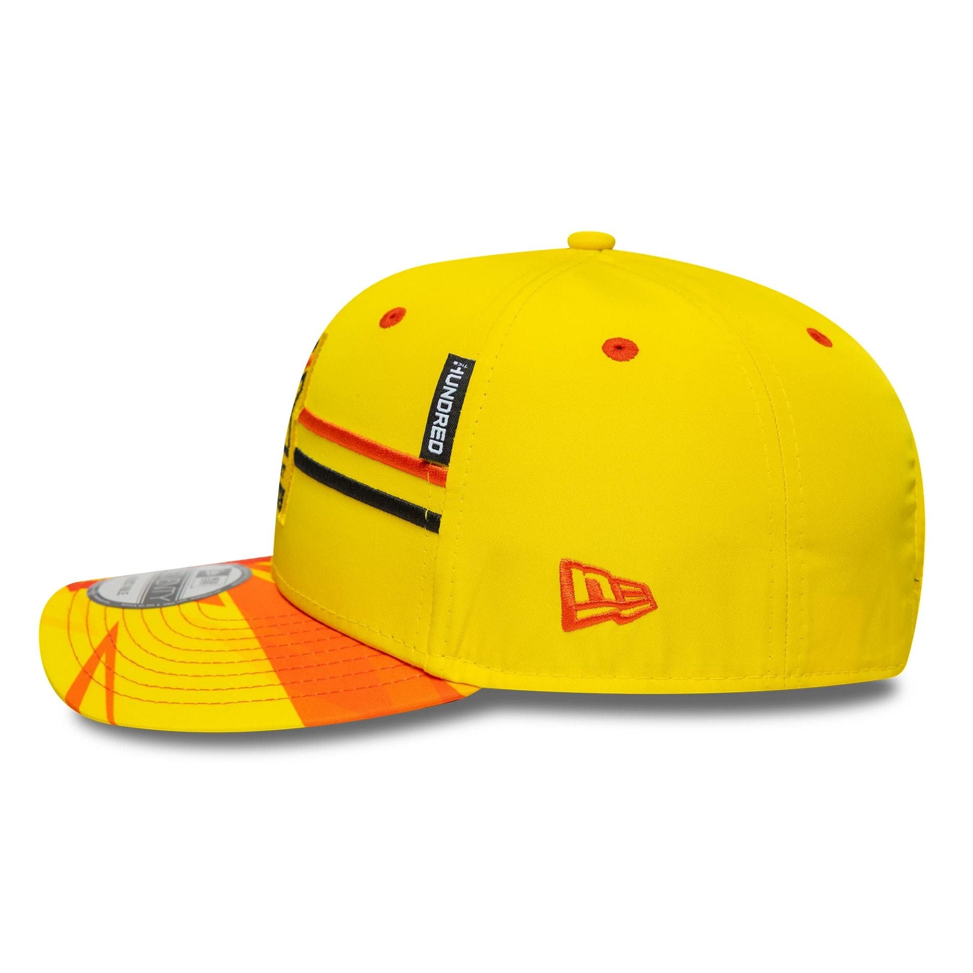 Trent Rockets The Hundred 2025 All Over Print Bright Yellow 9SEVENTY Stretch Snap Adjustable Cap、mySite、vikingsvslions