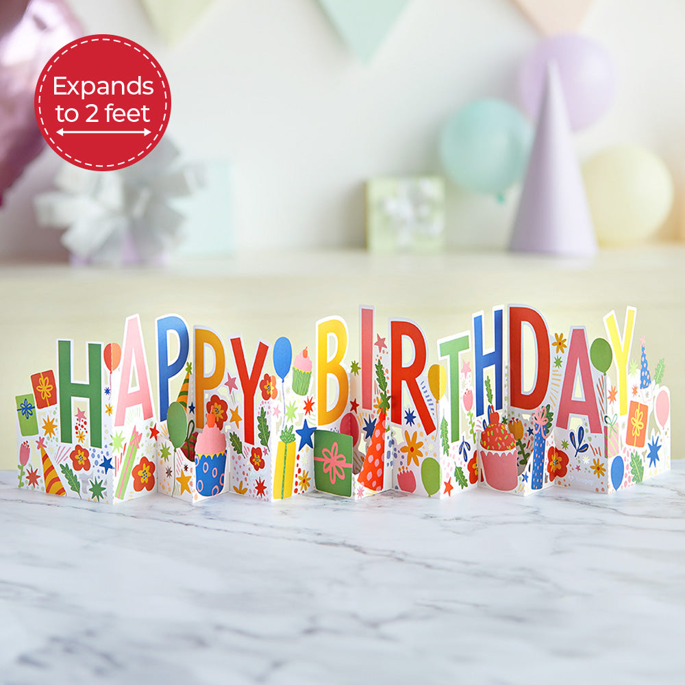 Happy Birthday Loooooong Card™ (Expands to 2 feet)、mySite、solidvoid