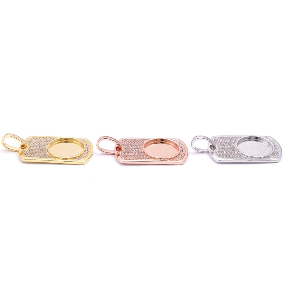 Moissanite Dog Tag Photo Pendant 14K Gold、mySite、hinf8tx79