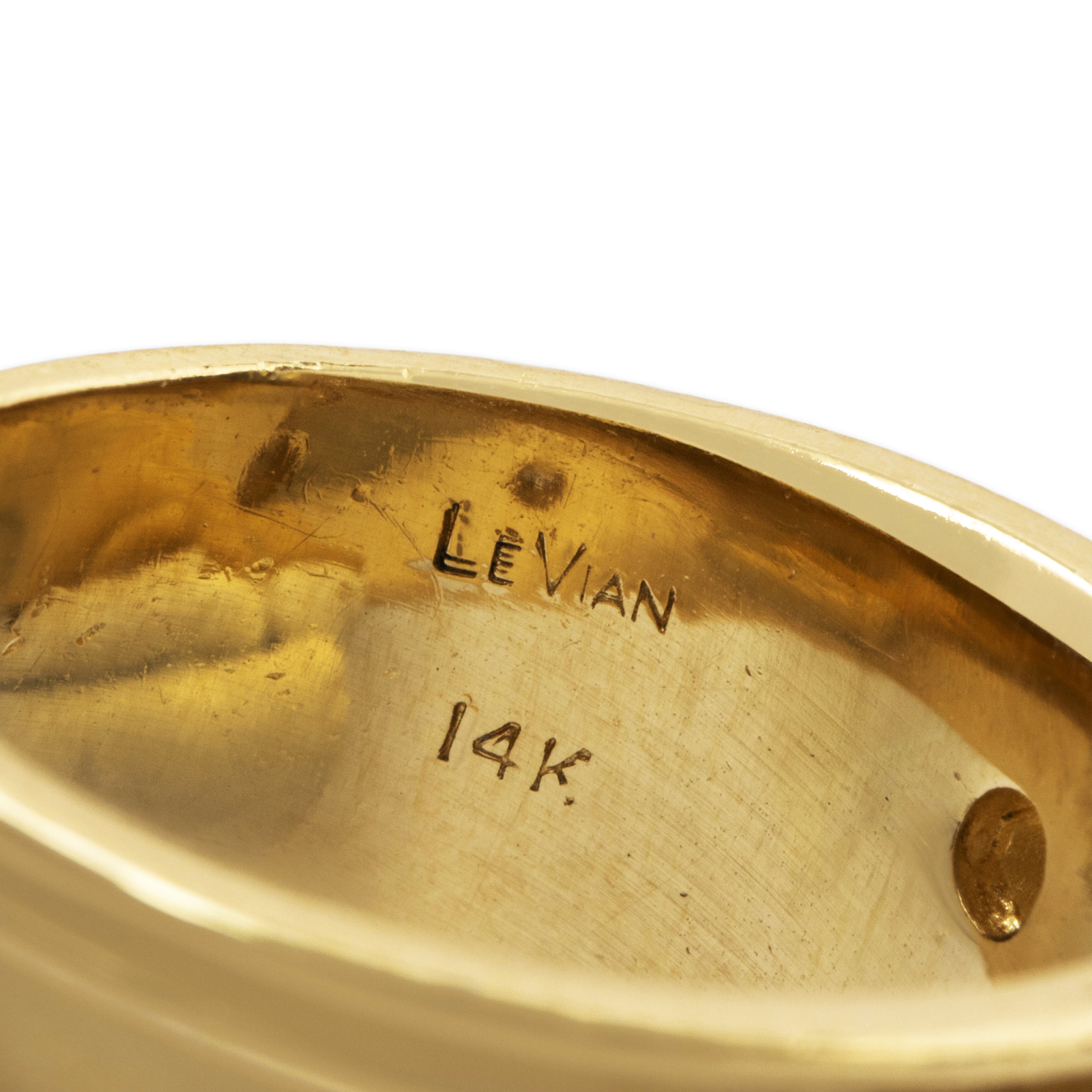 Vintage Wide 14k Yellow Gold .22cttw Diamond Brushed Bezel Band Ring 6.75、mySite、hinf8tx79