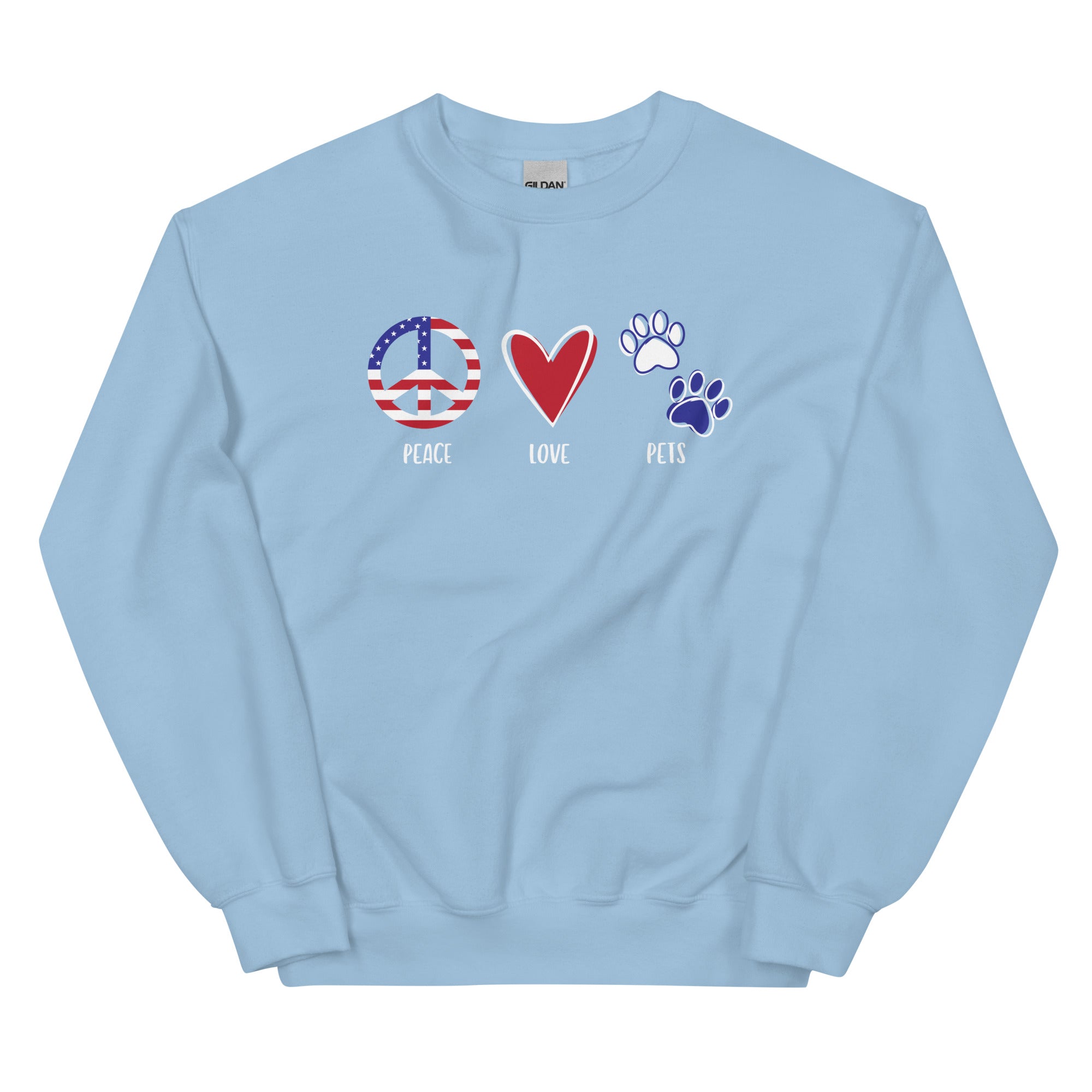 Peace Love & Pets Crewneck Sweatshirt、mySite、camillekostekn