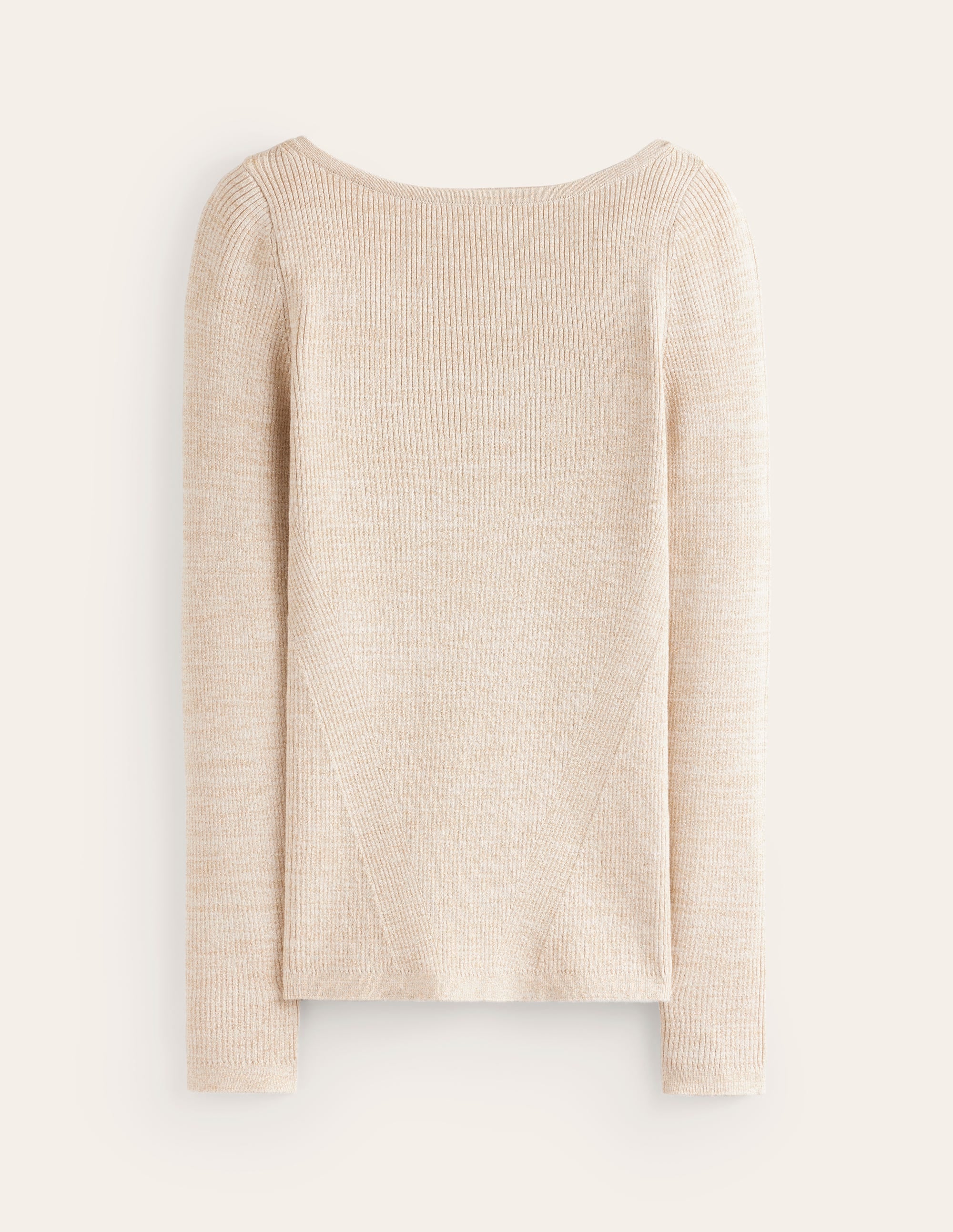  Cotton Rib Boat Neck Sweater-Gold Metallic、mySite、ashleygrahame