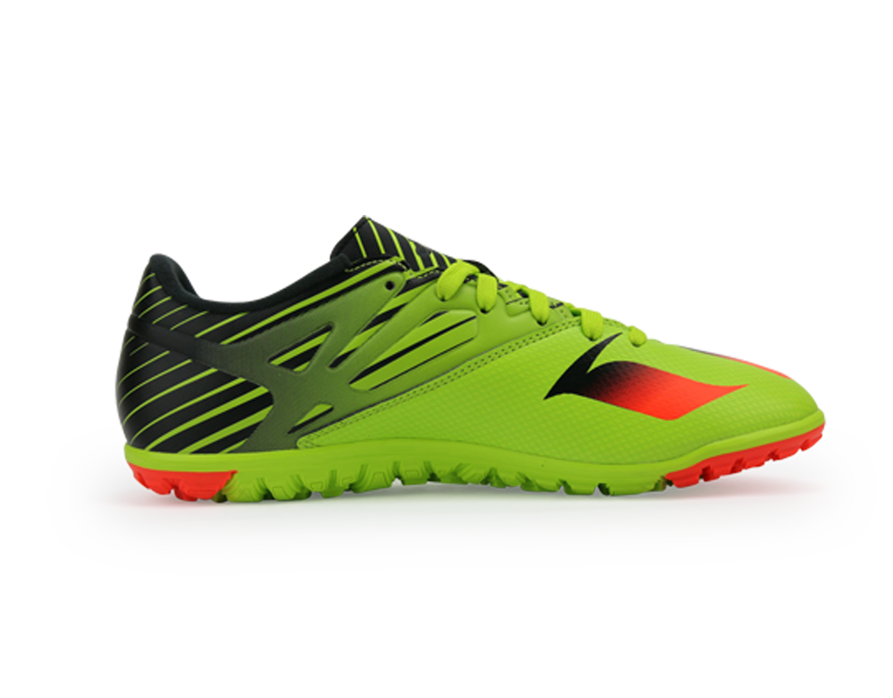 adidas Men's Messi 15.3 Turf Soccer Shoes Semi Solar Slime/Solar Red/Core Black、mySite、noshort