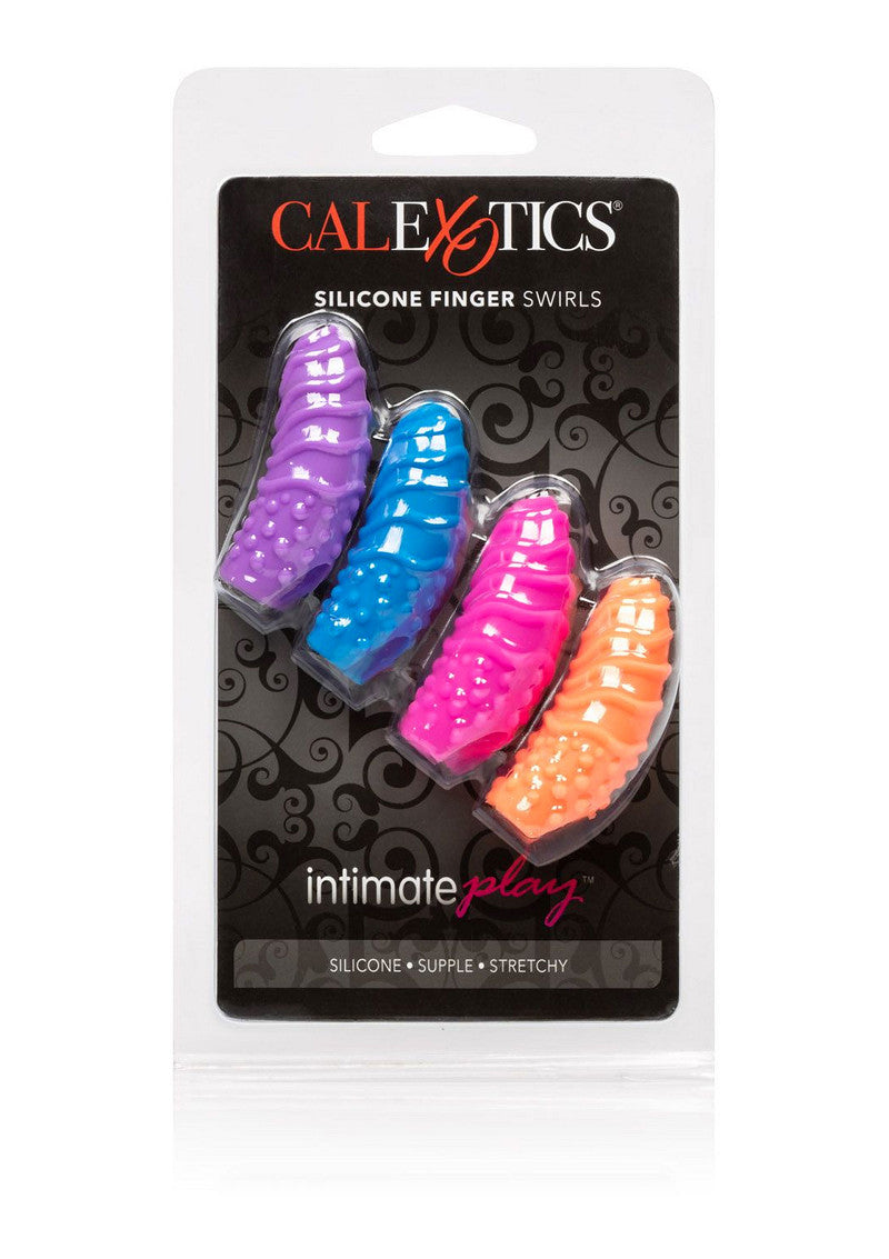 Set Of 4 Calexotics Stimulator | Silicone Finger Swirls | Multicolours、mySite、bottomscart